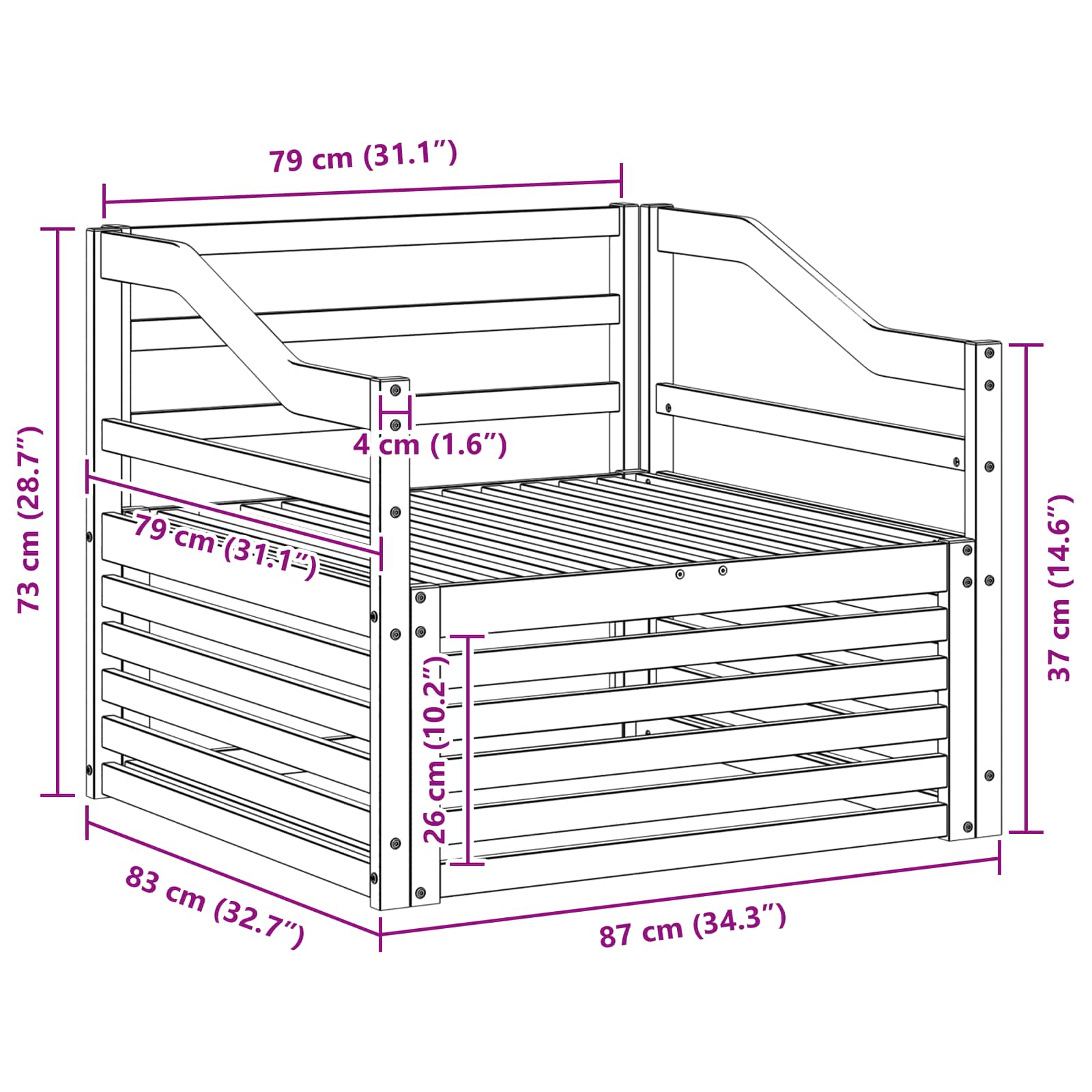 Buiten bankenset Massief Acaciahout Naturel is nu te koop bij PeponiXL, paradijselijk wonen!