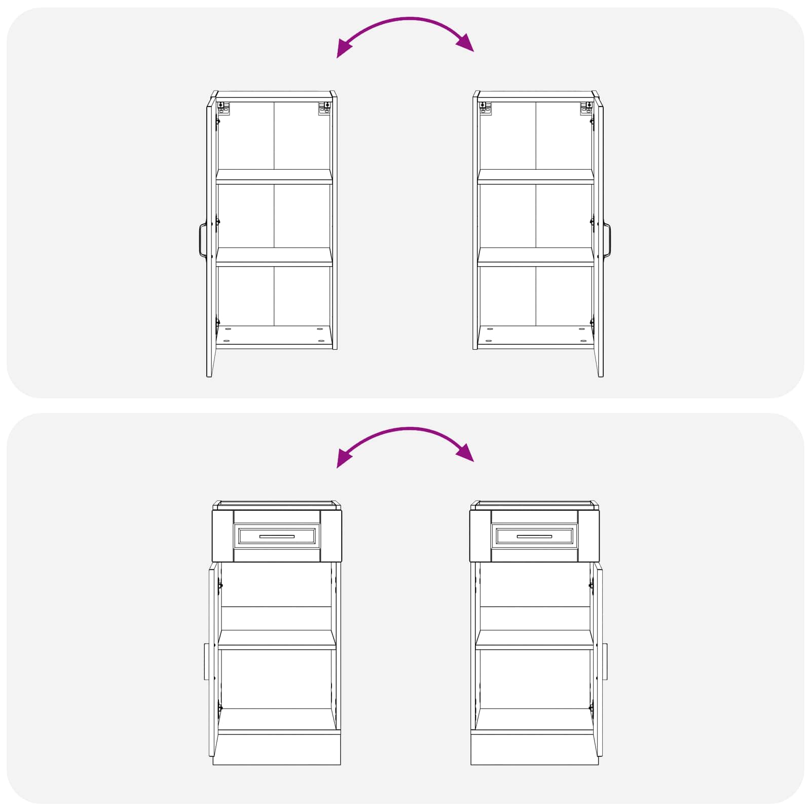 Keukenblok PORTO 5 pcs Wit Bewerkt hout is nu te koop bij PeponiXL, paradijselijk wonen!