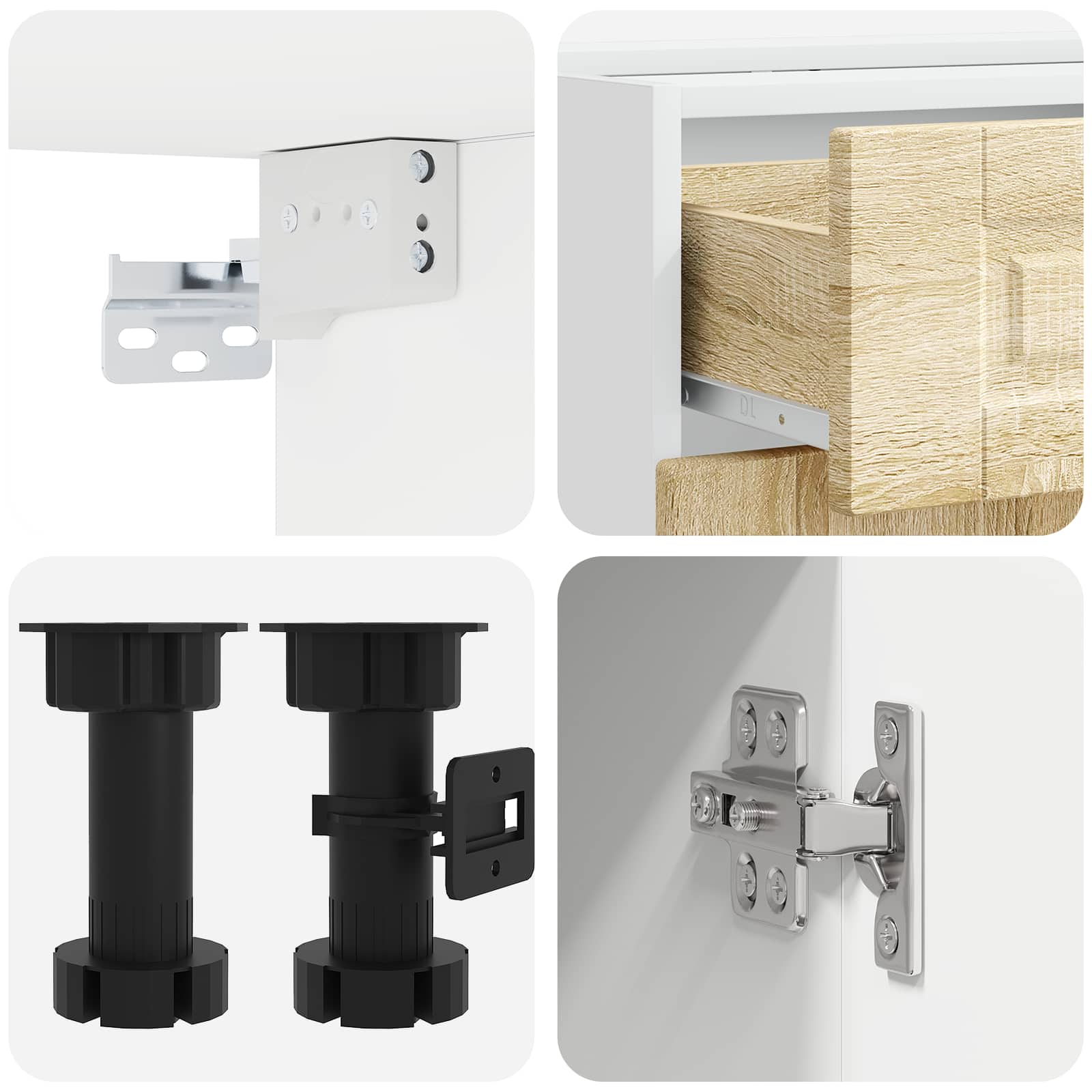 Keukenblok PORTO 5 pcs Sonoma Eiken Bewerkt hout is nu te koop bij PeponiXL, paradijselijk wonen!