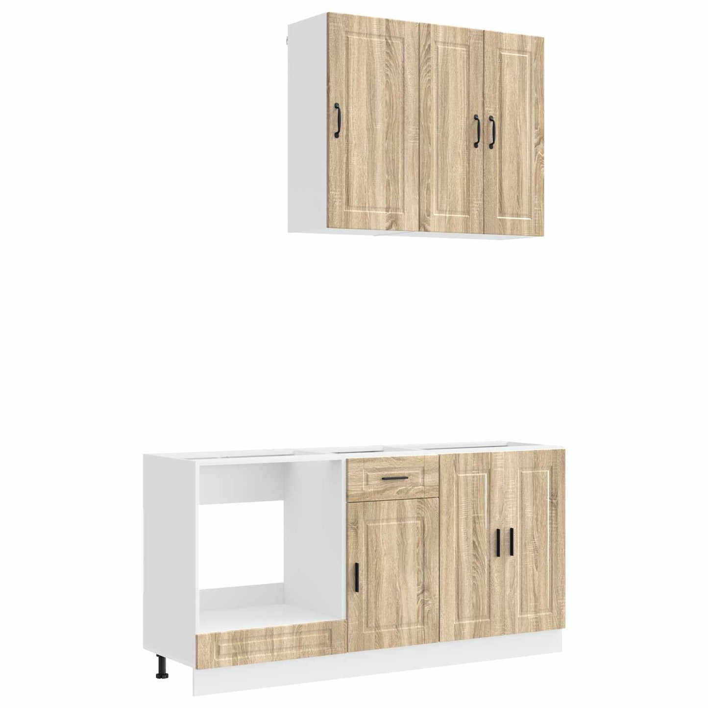 Keukenblok PORTO 5 pcs Sonoma Eiken Bewerkt hout is nu te koop bij PeponiXL, paradijselijk wonen!