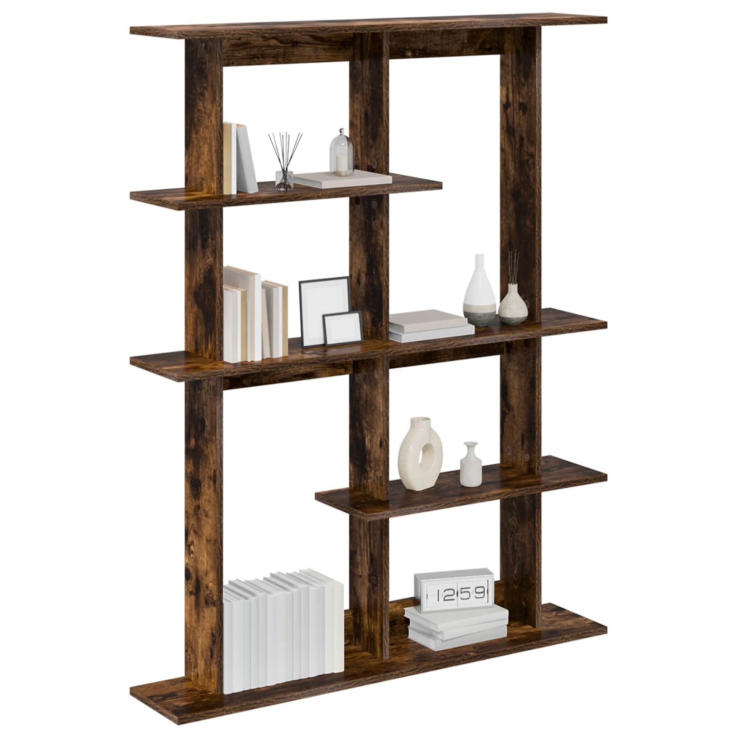 Wandplank Gerookt eiken 102 x 20 x 130 cm Bewerkt hout