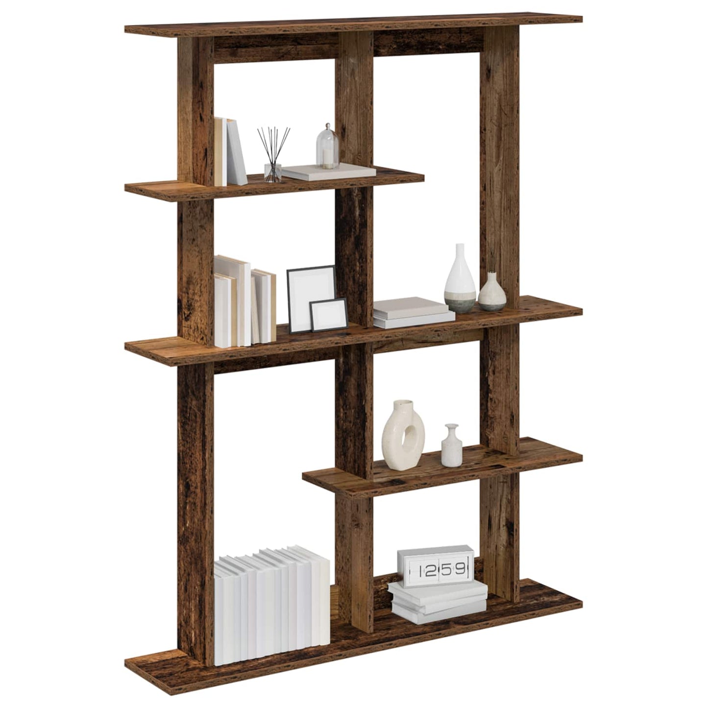 Wandplank Oud hout 102 x 20 x 130 cm Bewerkt hout is nu te koop bij PeponiXL, paradijselijk wonen!