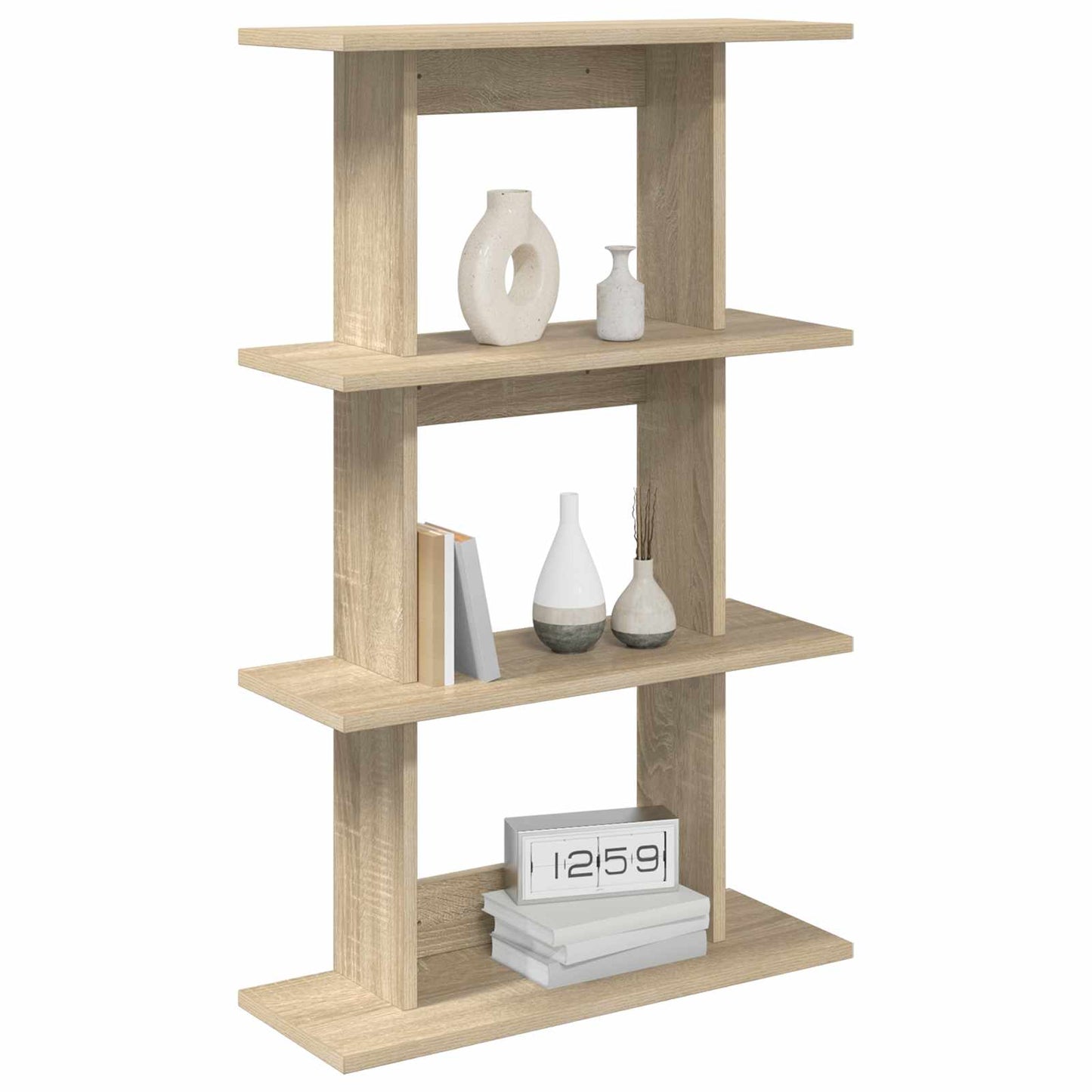 Wandplank Muurmontage Sonoma Eiken 56 x 20 x 90 cm Bewerkt hout