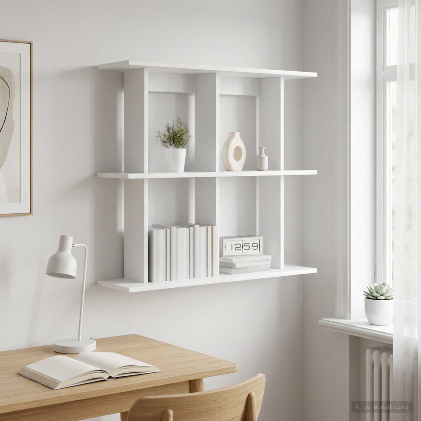Wandplank Muurmontage Wit 80 x 20 x 75 cm Bewerkt hout is nu te koop bij PeponiXL, paradijselijk wonen!