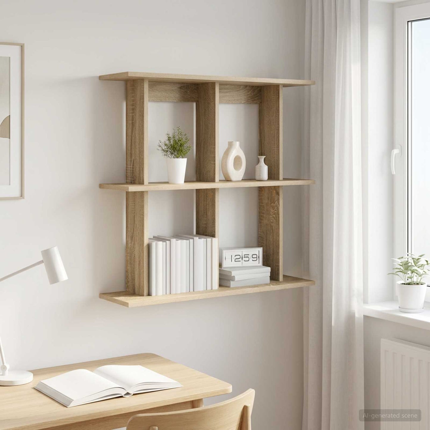 Wandplank Muurmontage Sonoma Eiken 100 x 20 x 75 cm