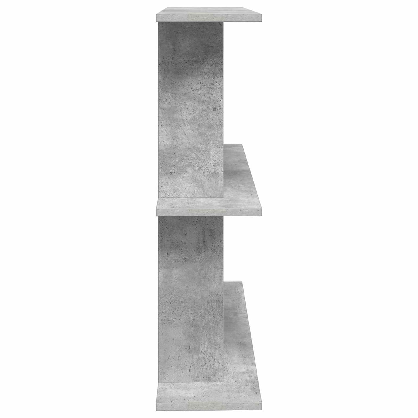 Wandplank Muurmontage Betongrijs 100 x 20 x 75 cm Bewerkt hout