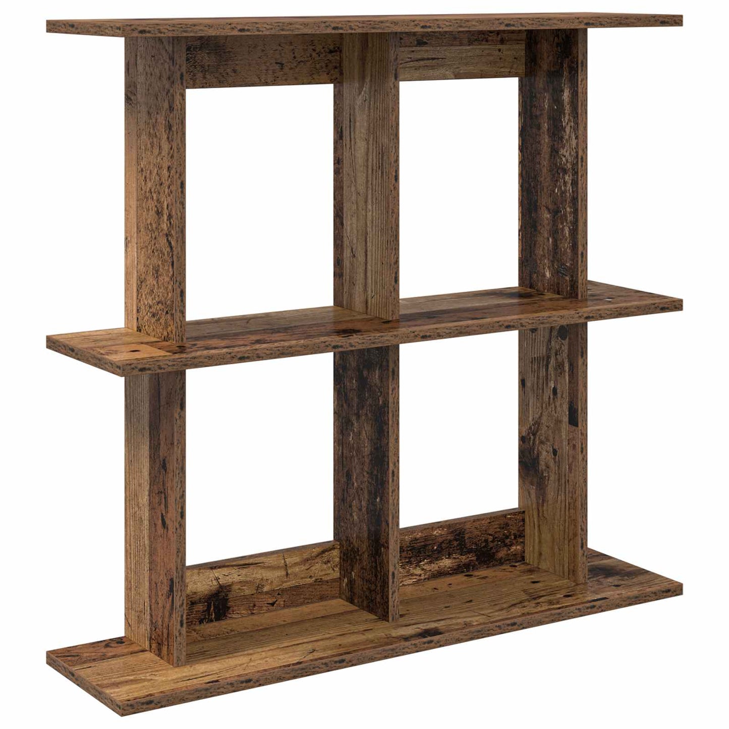 Wandplank Muurmontage Oud hout 100 x 20 x 75 cm Bewerkt hout