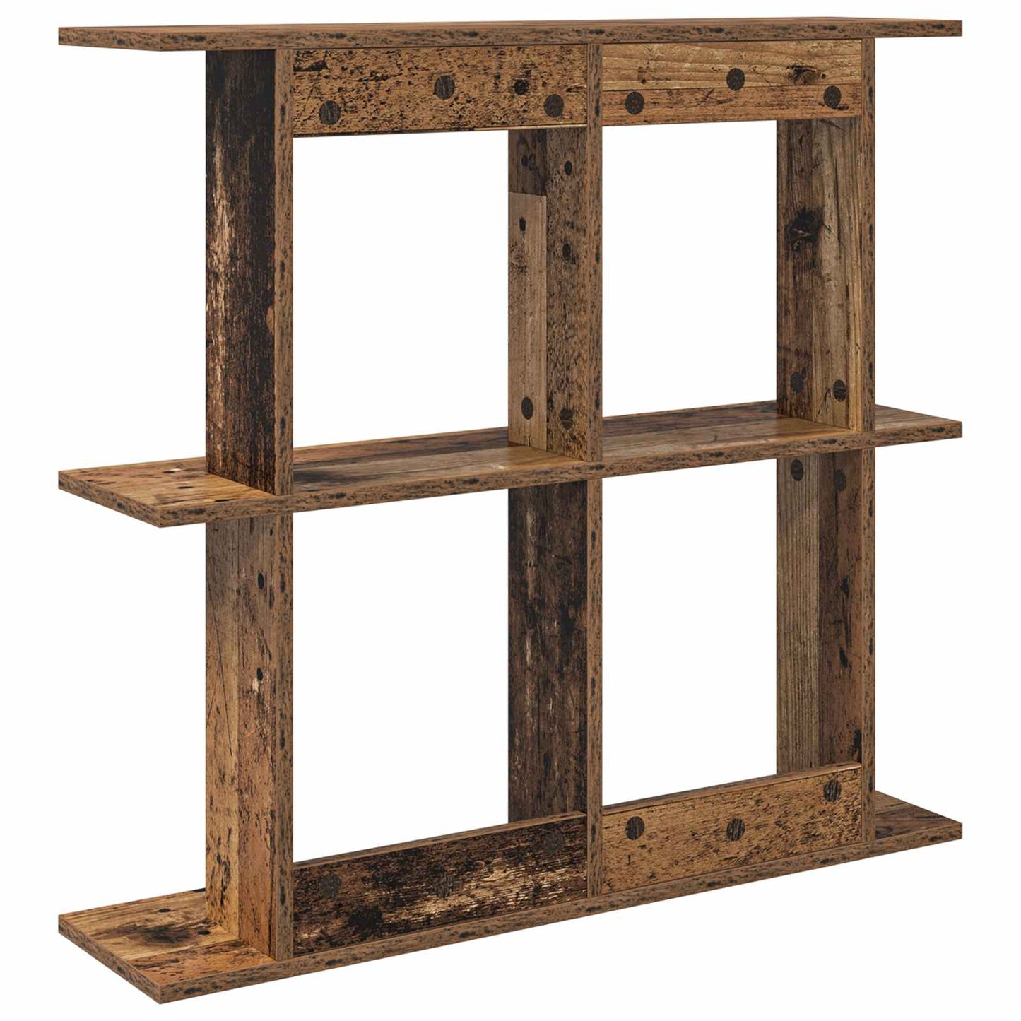 Wandplank Muurmontage Oud hout 100 x 20 x 75 cm Bewerkt hout