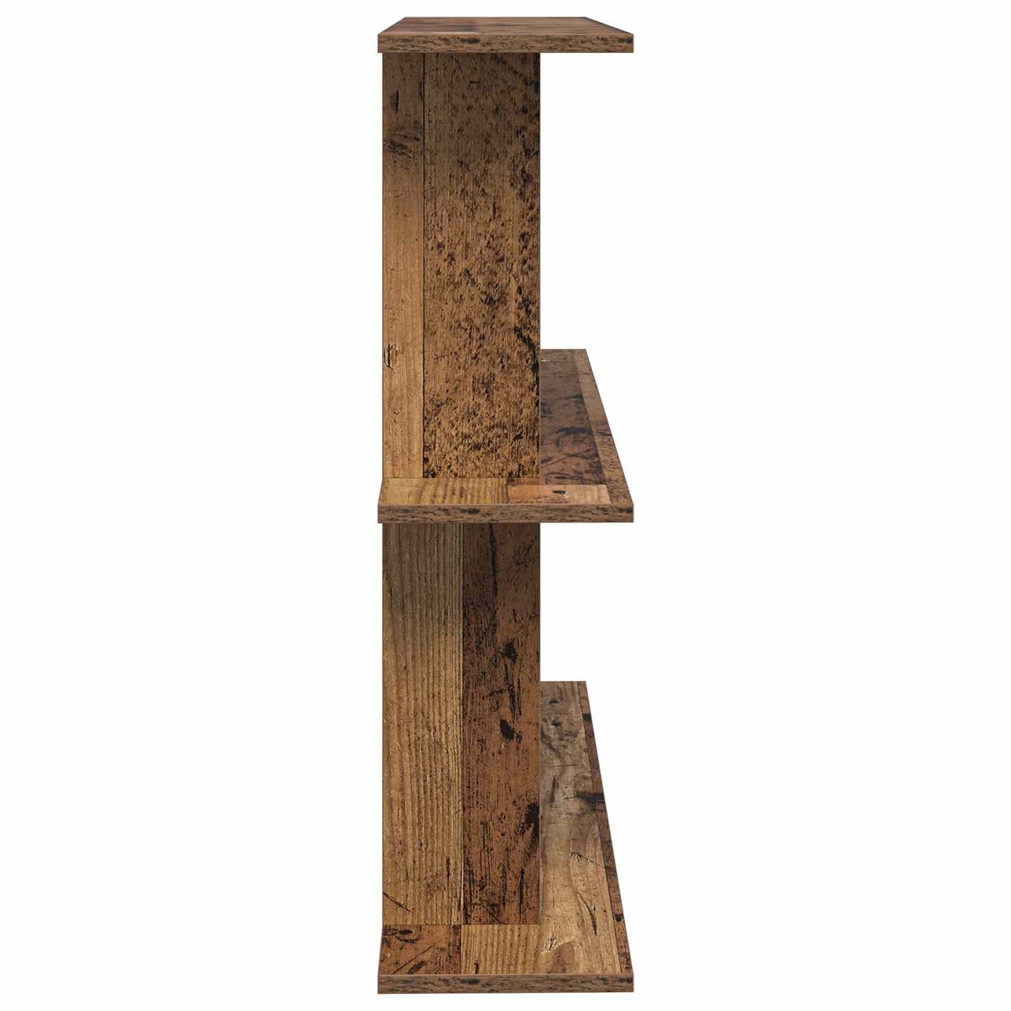 Wandplank Muurmontage Oud hout 100 x 20 x 75 cm Bewerkt hout