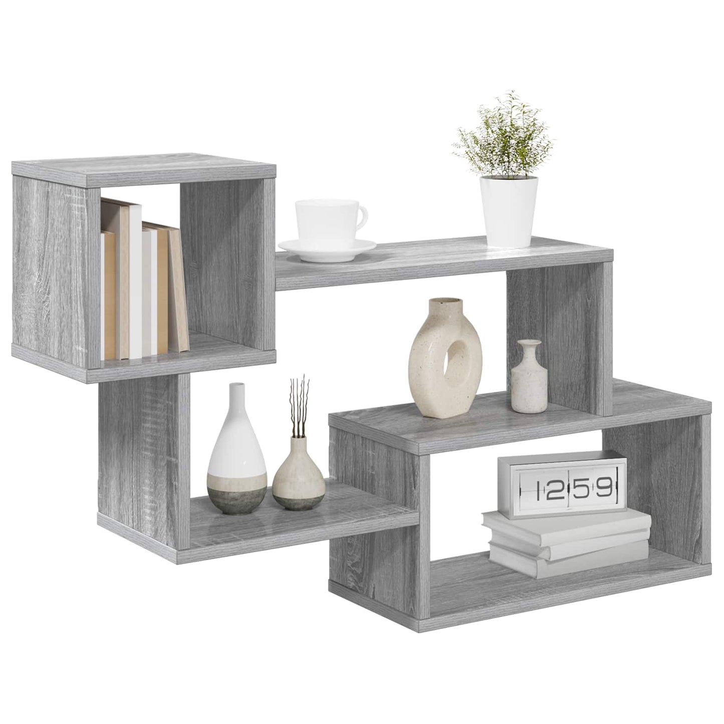 Drijvende plank Muurmontage Grijs Sonoma 87 x 20 x 55 cm