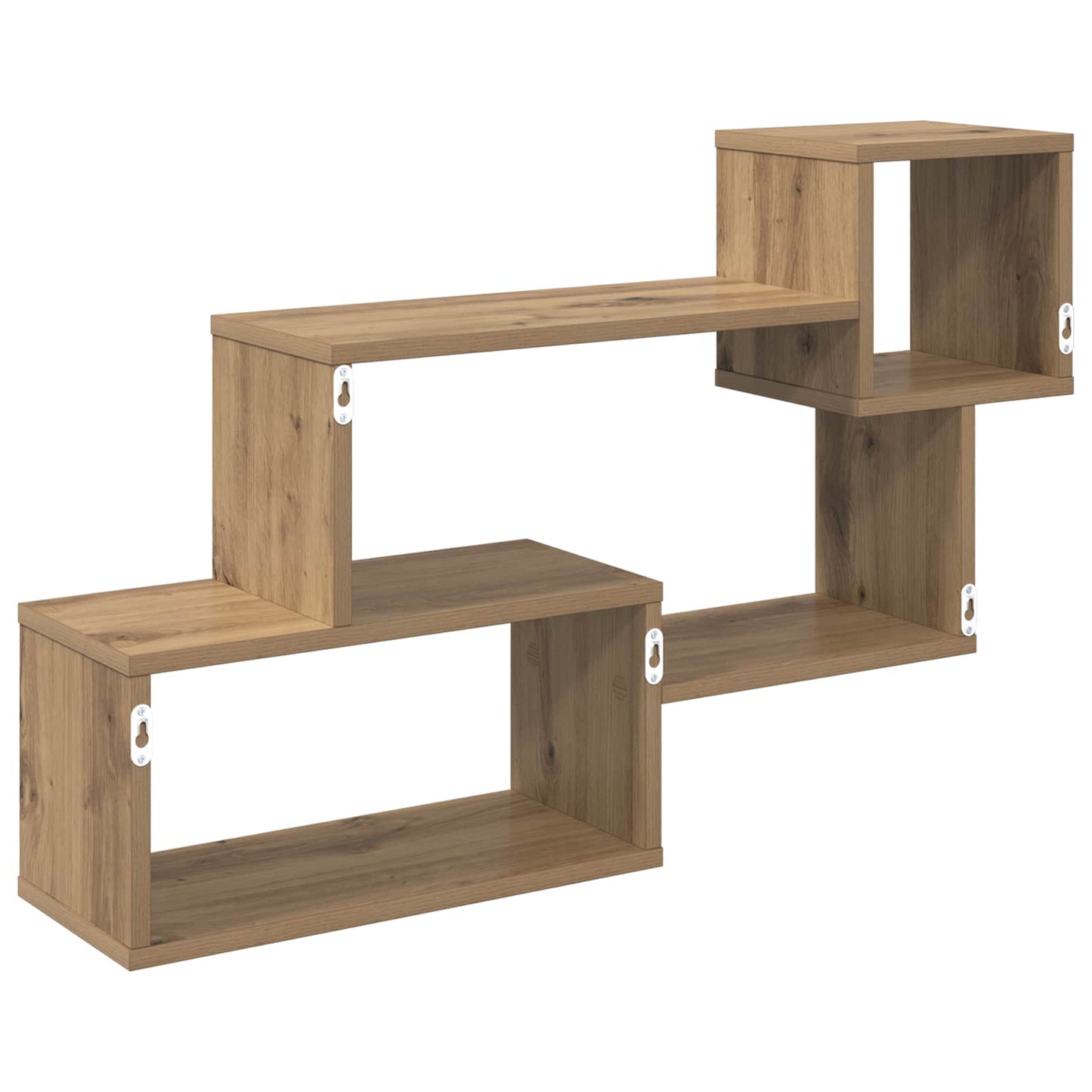 Drijvende plank Muurmontage Artisanaal eiken 87 x 20 x 55 cm