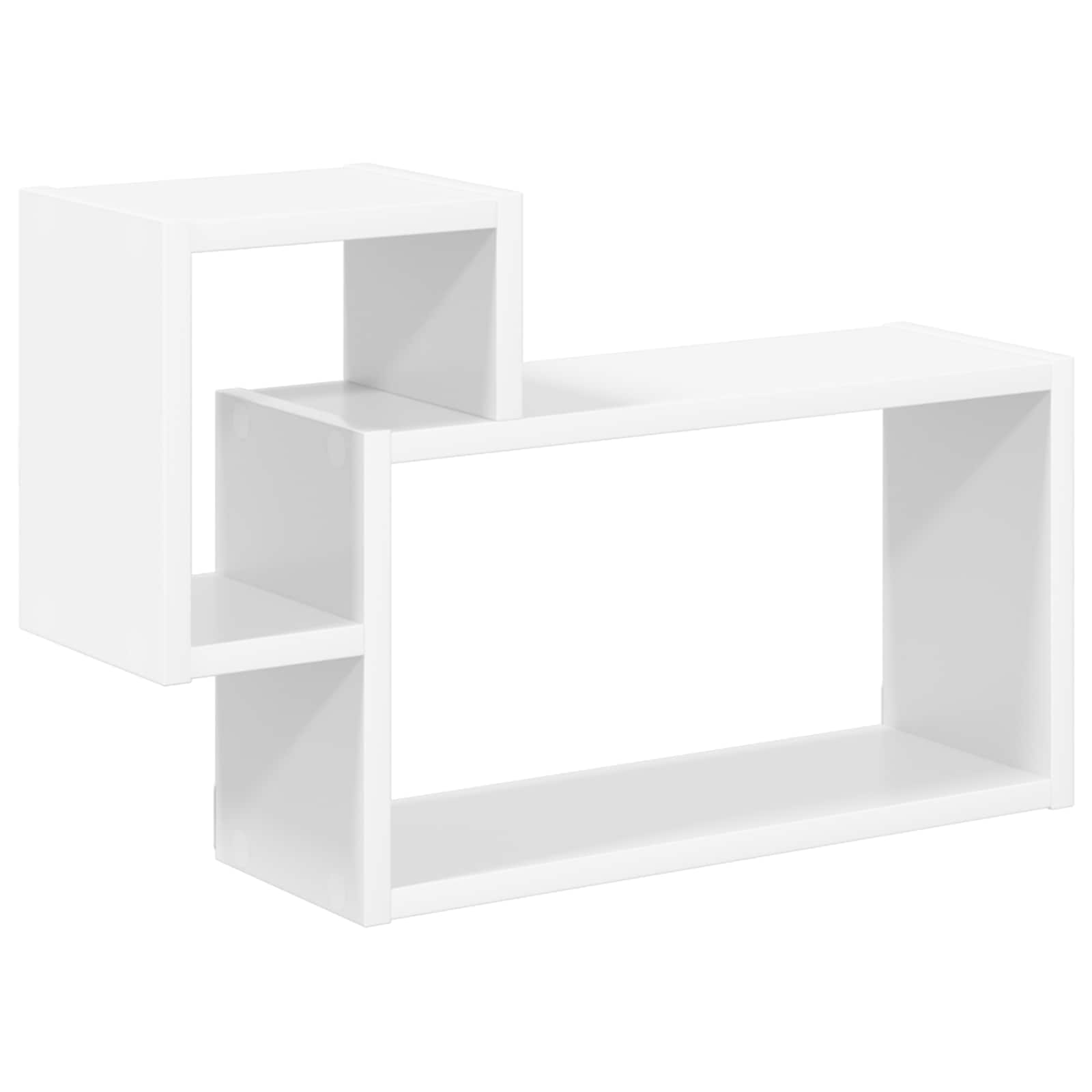Wandplank Muurmontage Wit 55 x 15 x 35 cm Bewerkt hout is nu te koop bij PeponiXL, paradijselijk wonen!