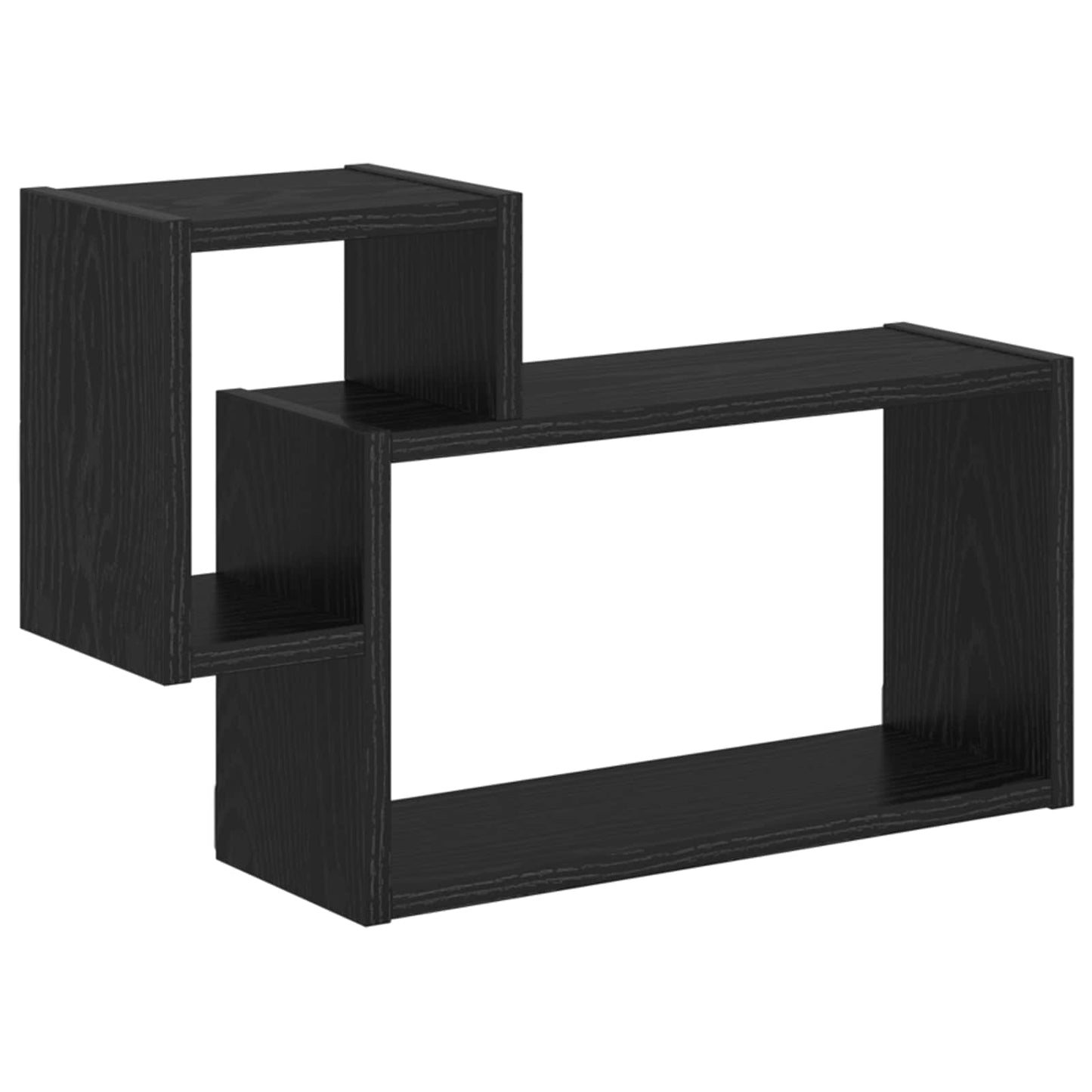 Wandplank Muurmontage Zwart eiken 55 x 15 x 35 cm Bewerkt hout