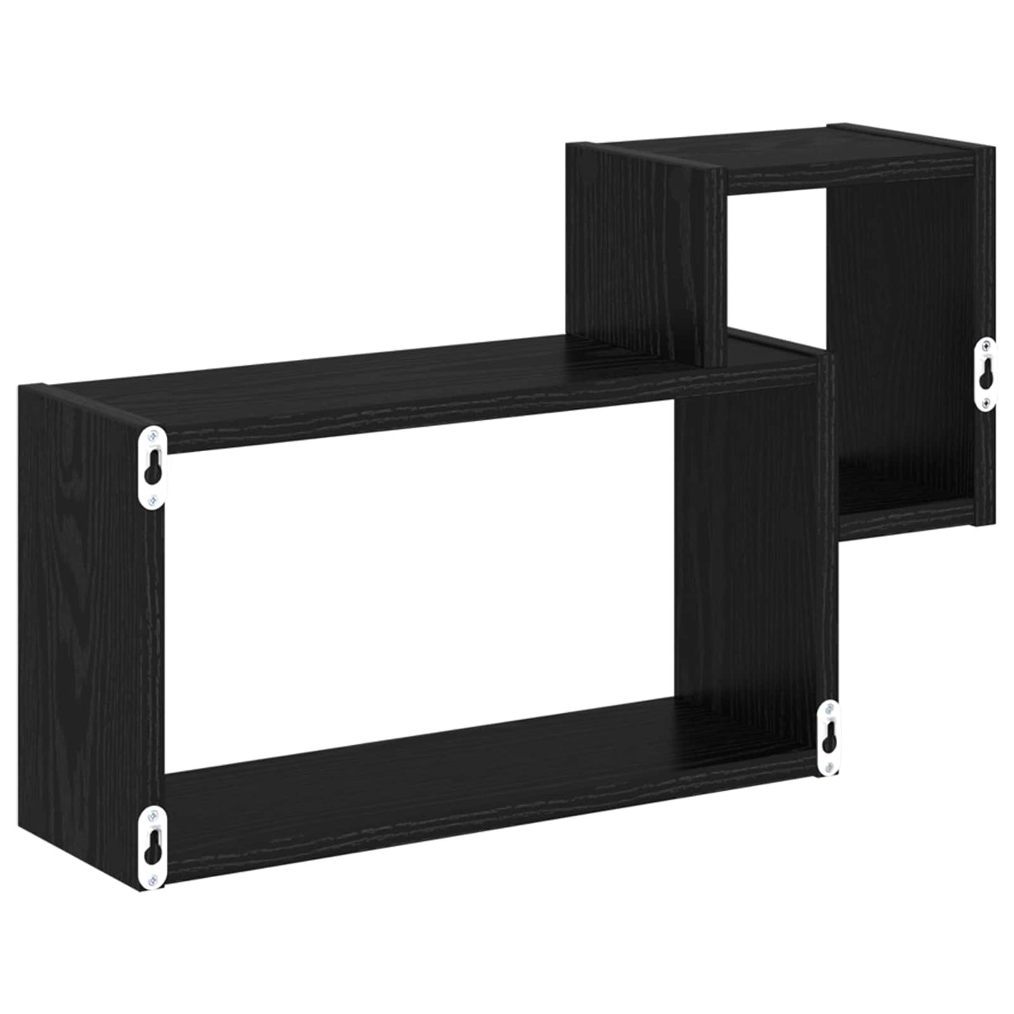 Wandplank Muurmontage Zwart eiken 55 x 15 x 35 cm Bewerkt hout