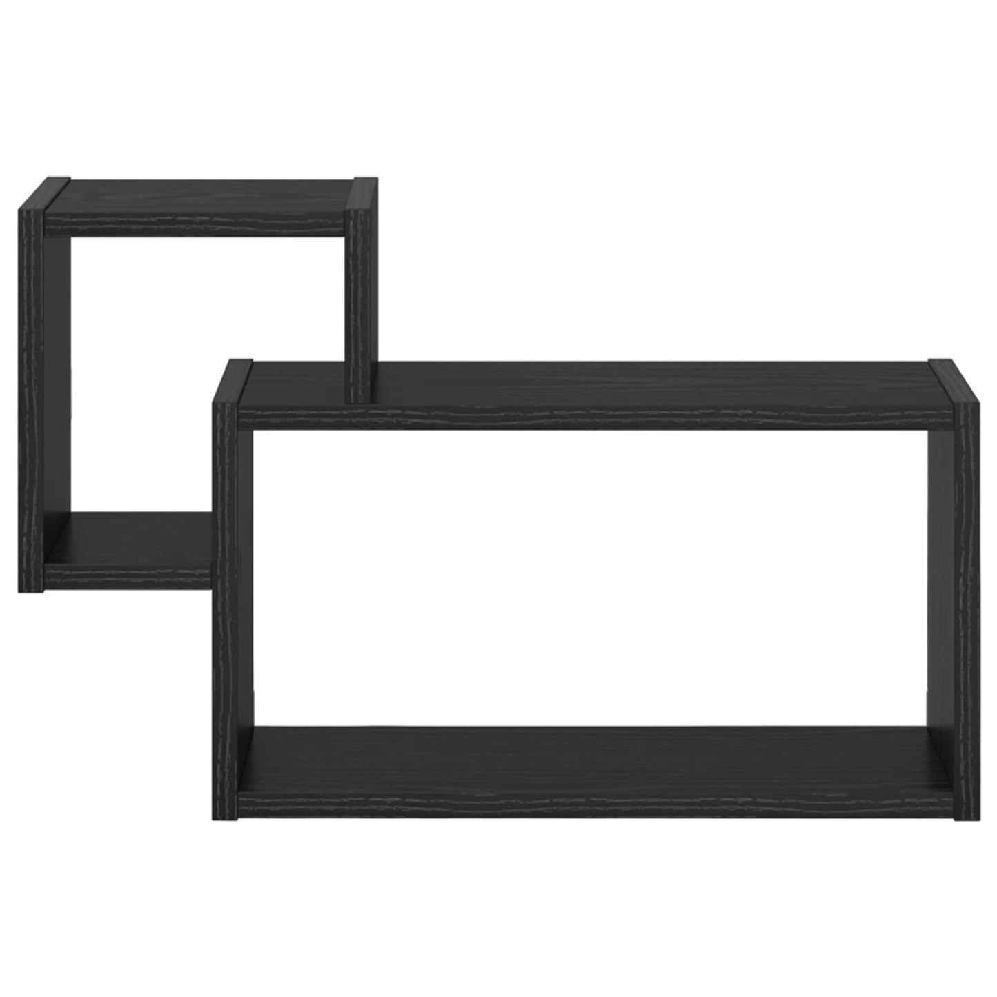 Wandplank Muurmontage Zwart eiken 55 x 15 x 35 cm Bewerkt hout