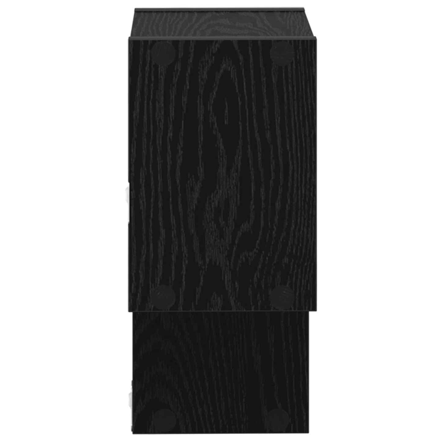 Wandplank Muurmontage Zwart eiken 55 x 15 x 35 cm Bewerkt hout