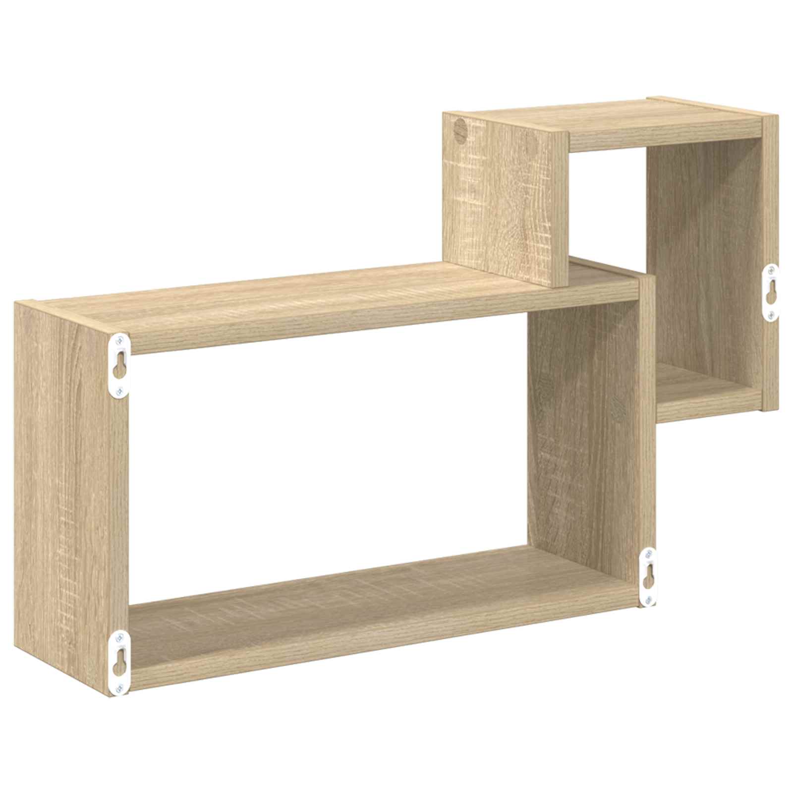Wandplank Muurmontage Bruin 55 x 15 x 35 cm Bewerkt hout is nu te koop bij PeponiXL, paradijselijk wonen!