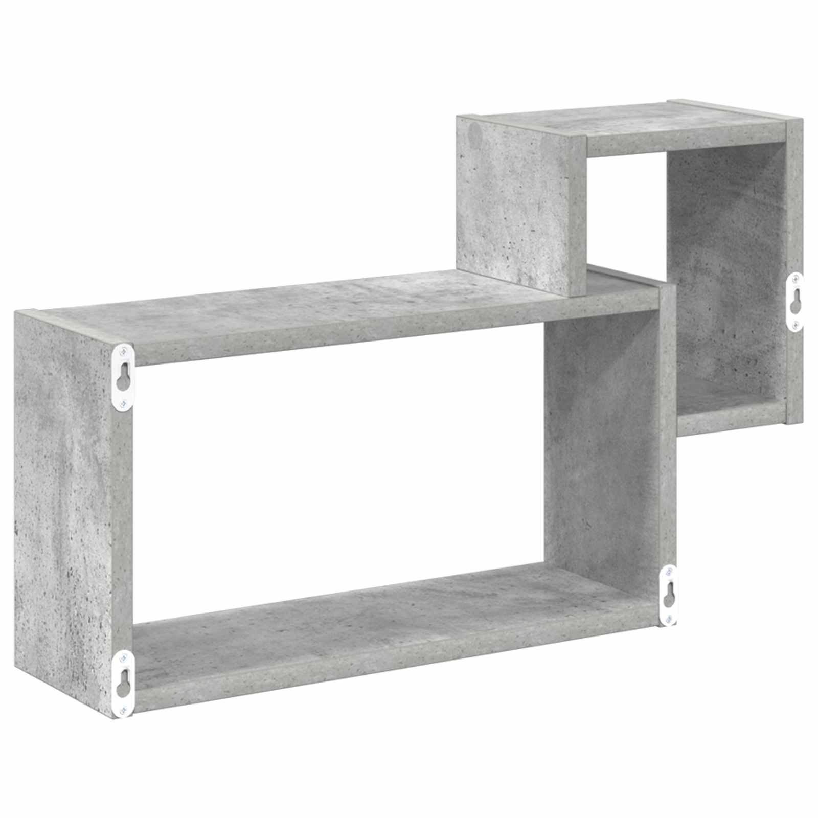 Wandplank Muurmontage Grijs 55 x 15 x 35 cm Bewerkt hout is nu te koop bij PeponiXL, paradijselijk wonen!