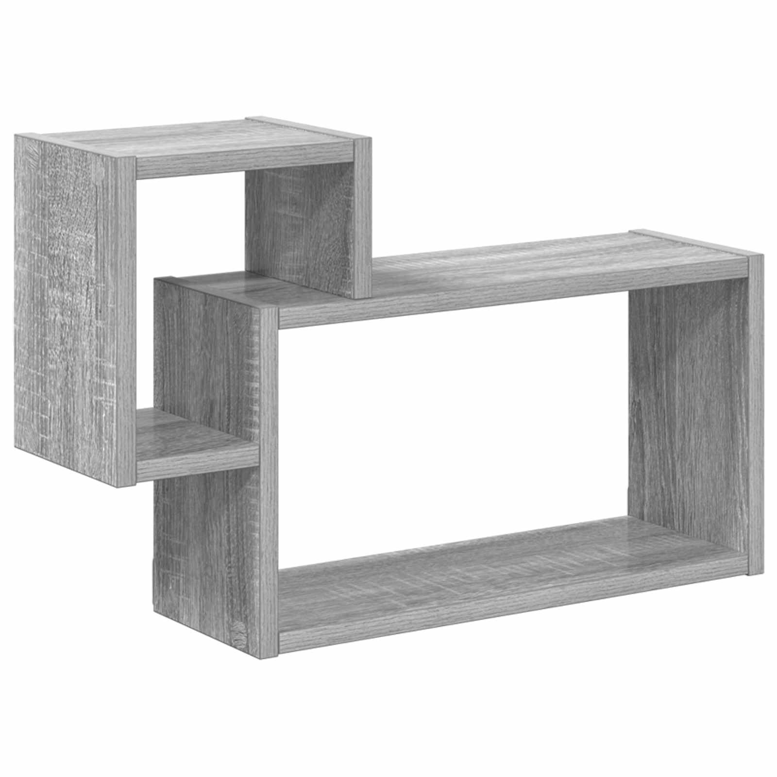 Wandplank Muurmontage Grijs 55 x 15 x 35 cm Bewerkt hout is nu te koop bij PeponiXL, paradijselijk wonen!