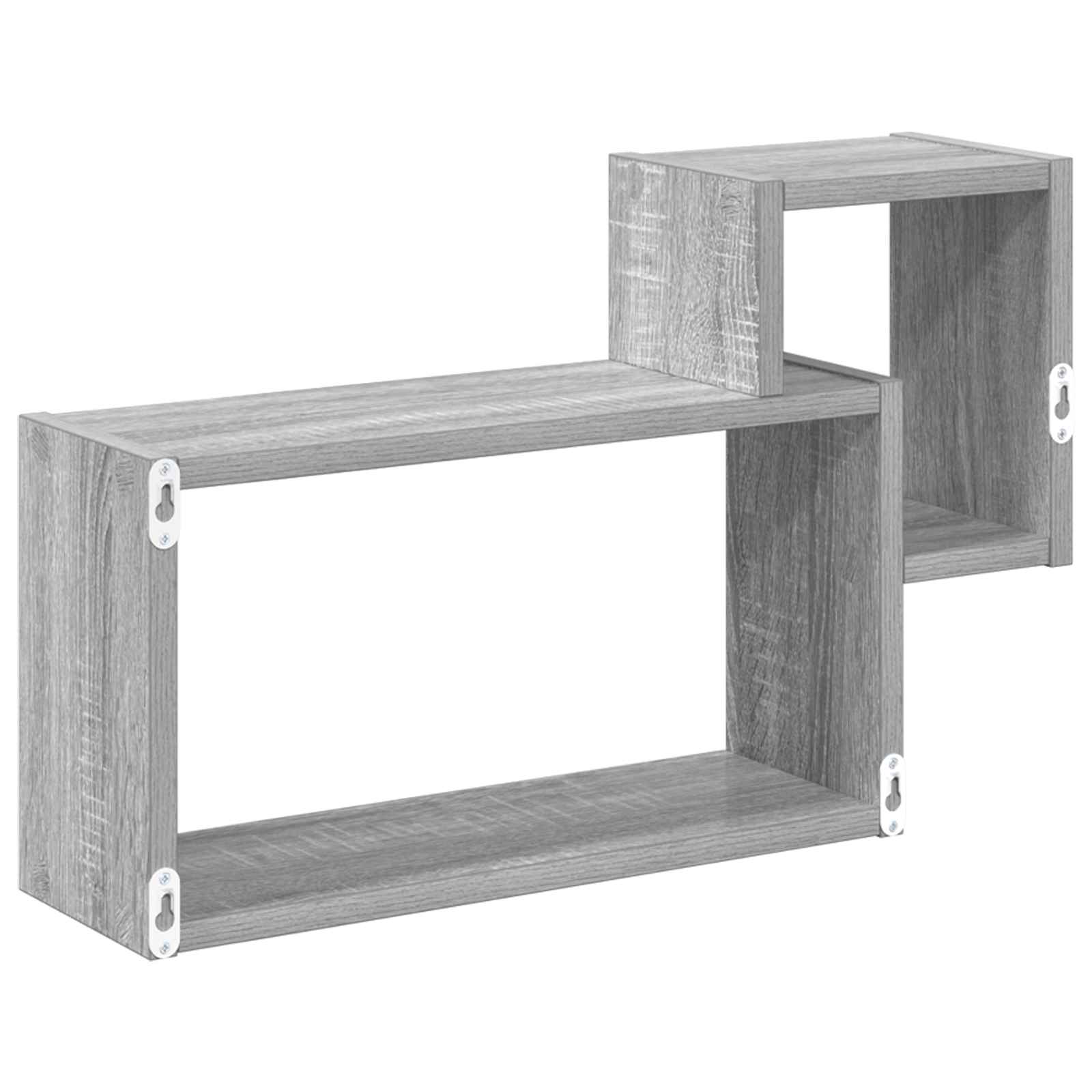 Wandplank Muurmontage Grijs 55 x 15 x 35 cm Bewerkt hout is nu te koop bij PeponiXL, paradijselijk wonen!