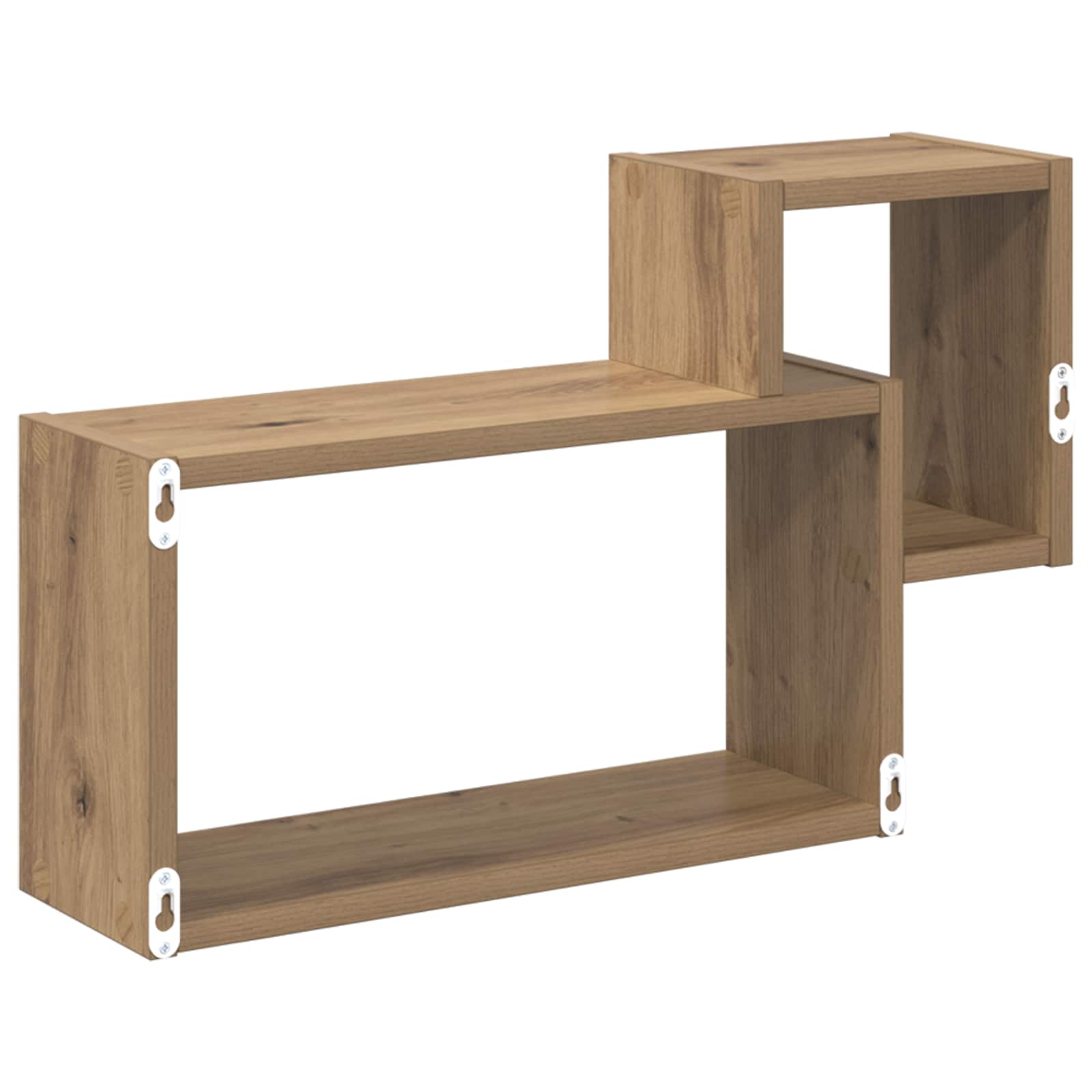 Wandplank Muurmontage Bruin 55 x 15 x 35 cm Bewerkt hout is nu te koop bij PeponiXL, paradijselijk wonen!