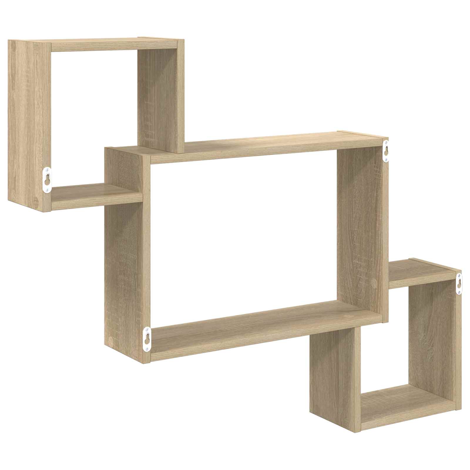 Wandplank Muurmontage Bruin 91,5 x 15 x 76 cm Bewerkt hout is nu te koop bij PeponiXL, paradijselijk wonen!