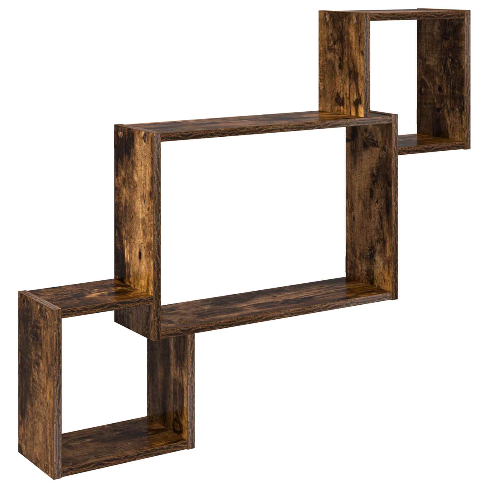 Wandplank Muurmontage Bruin 91,5 x 15 x 76 cm Bewerkt hout is nu te koop bij PeponiXL, paradijselijk wonen!