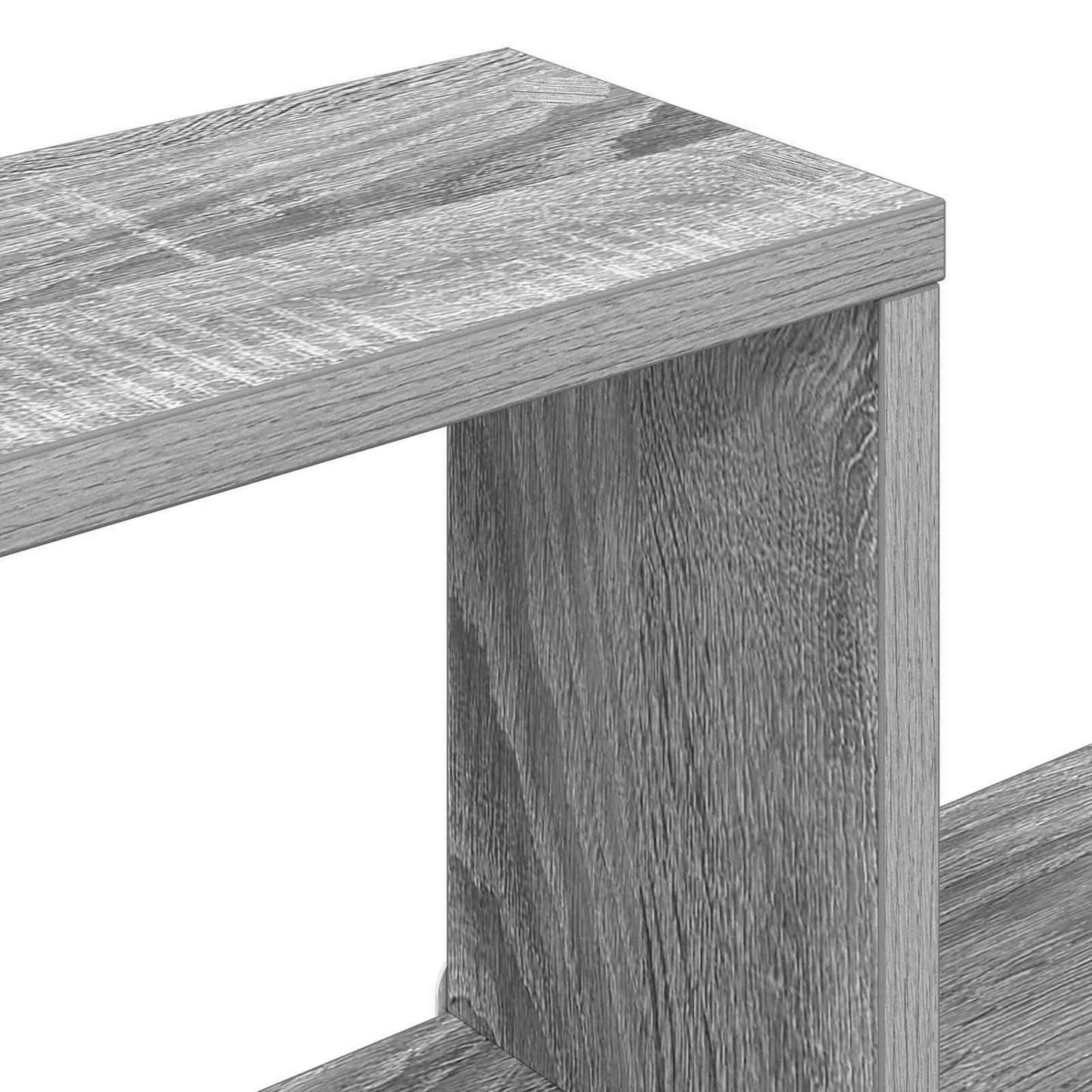 Wandplank Muurmontage Grijs 91,5 x 15 x 76 cm Bewerkt hout is nu te koop bij PeponiXL, paradijselijk wonen!