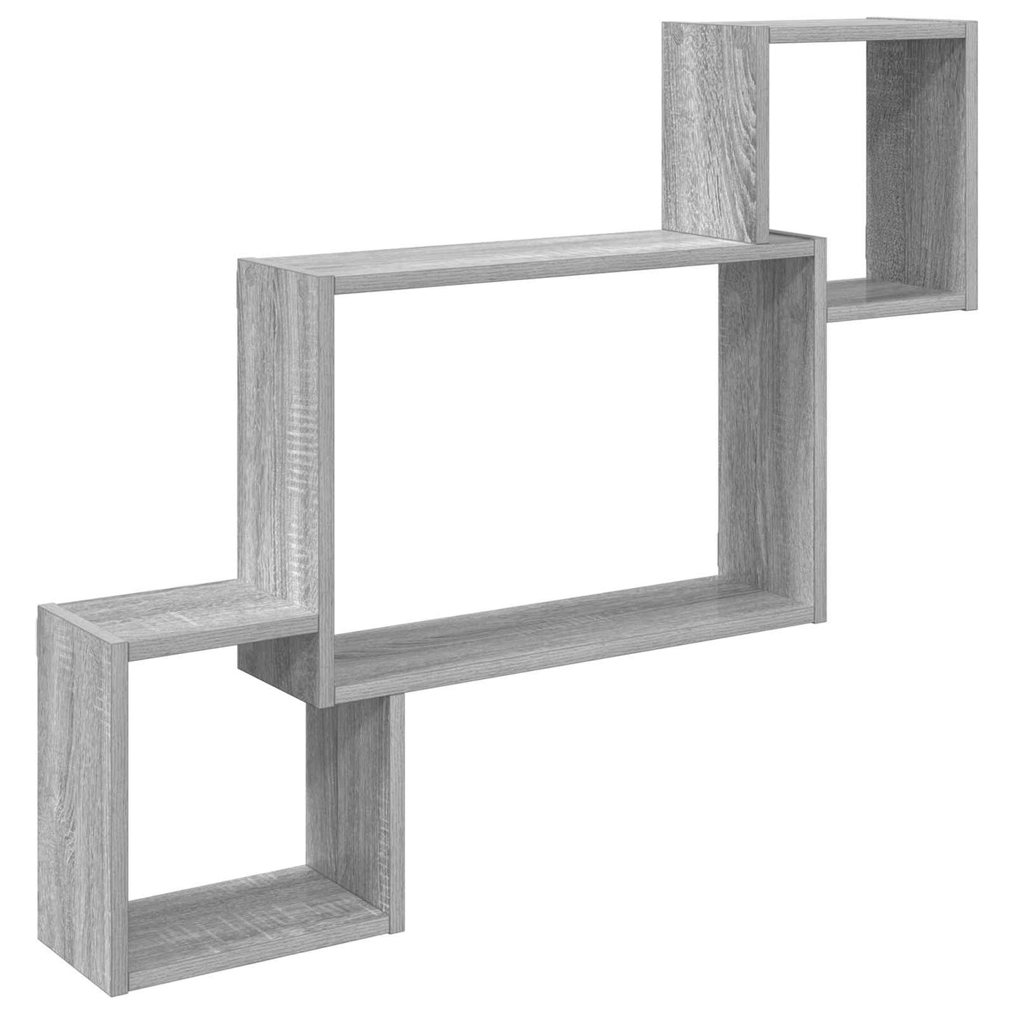 Wandplank Muurmontage Grijs 91,5 x 15 x 76 cm Bewerkt hout is nu te koop bij PeponiXL, paradijselijk wonen!