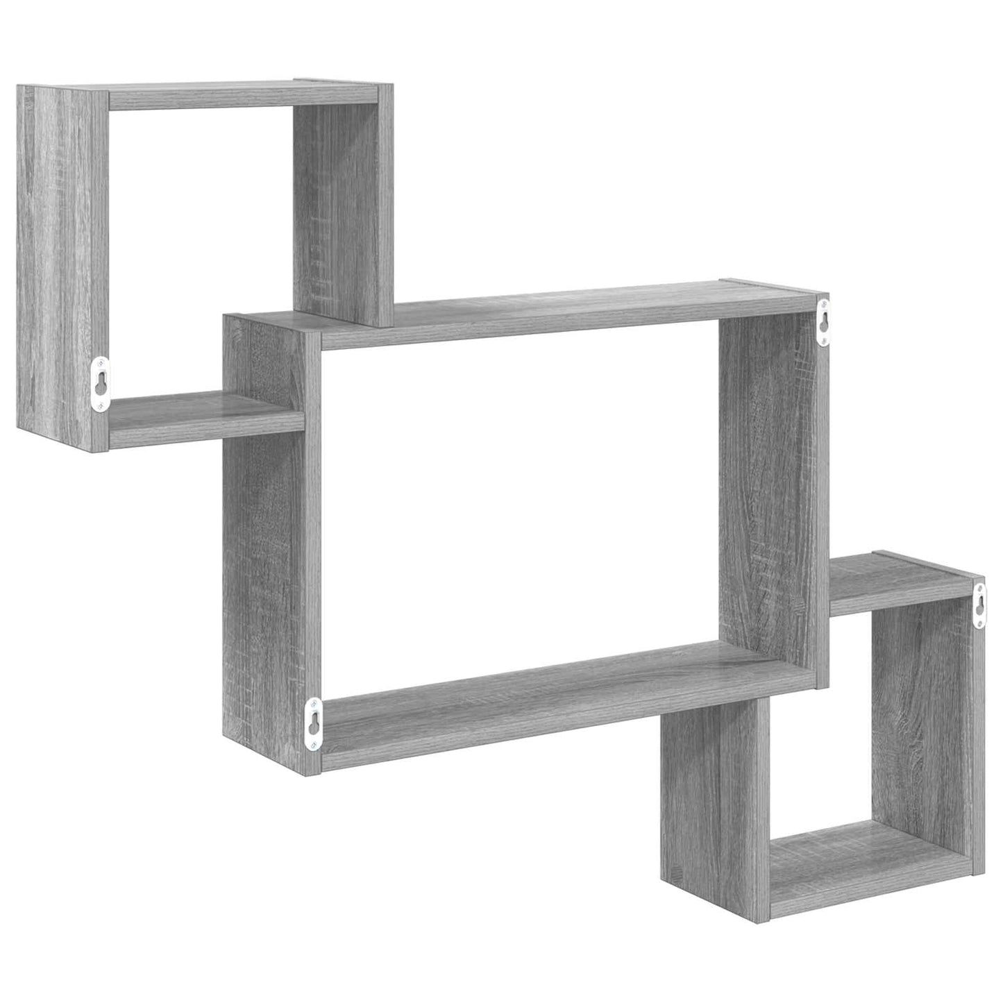 Wandplank Muurmontage Grijs 91,5 x 15 x 76 cm Bewerkt hout is nu te koop bij PeponiXL, paradijselijk wonen!
