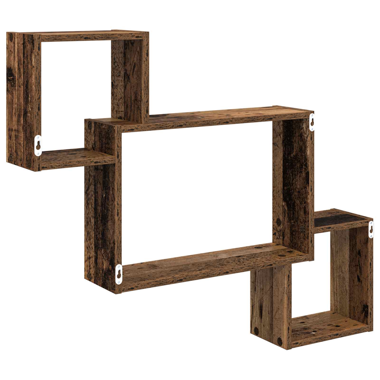 Wandplank Muurmontage Bruin 91,5 x 15 x 76 cm Bewerkt hout is nu te koop bij PeponiXL, paradijselijk wonen!