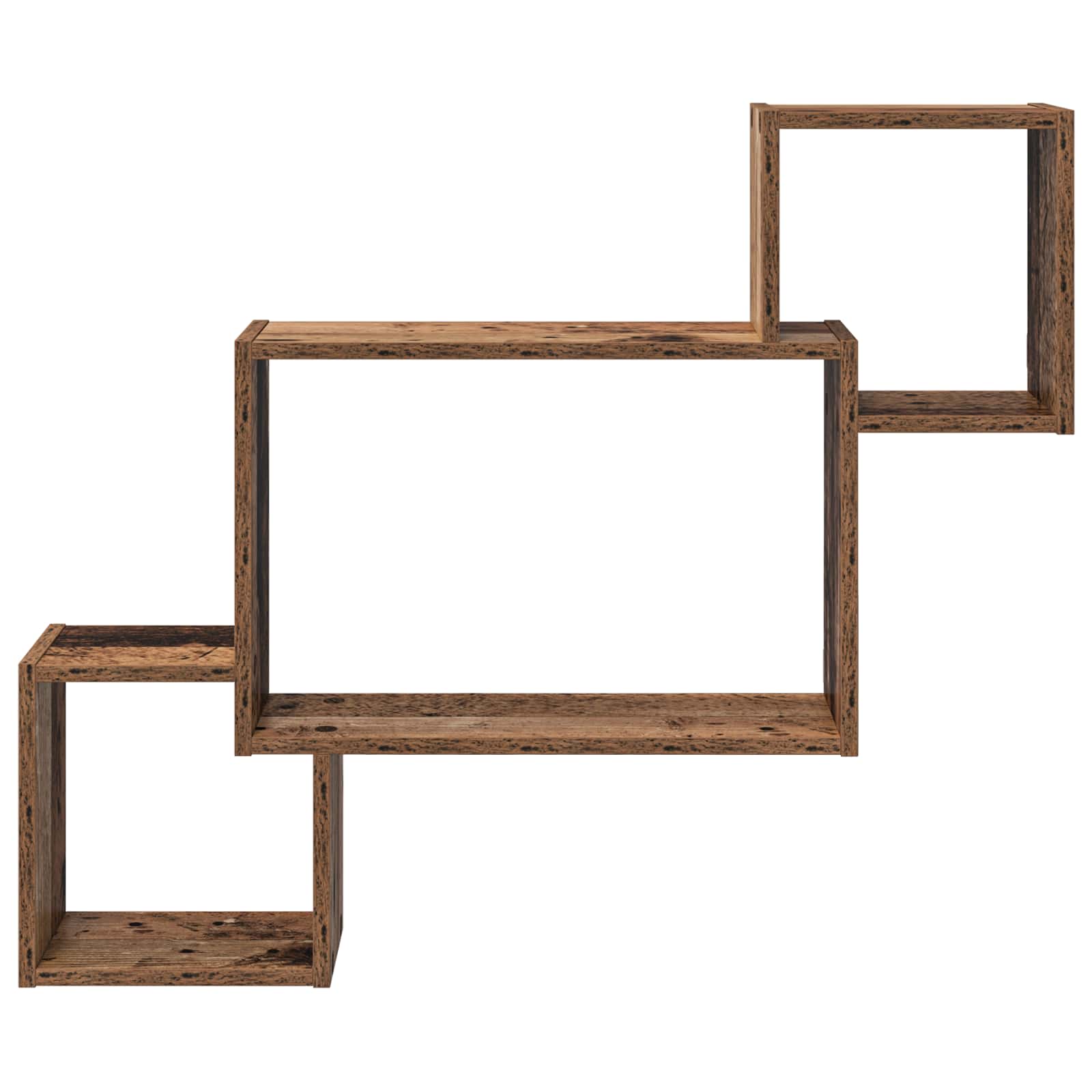 Wandplank Muurmontage Bruin 91,5 x 15 x 76 cm Bewerkt hout is nu te koop bij PeponiXL, paradijselijk wonen!