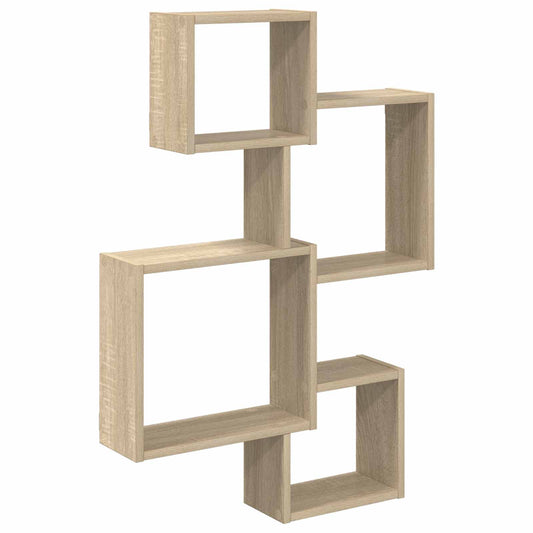 Wand Cube Planken Muurmontage Sonoma Eiken 64 x 13,5 x 91,5 cm is nu te koop bij PeponiXL, paradijselijk wonen!