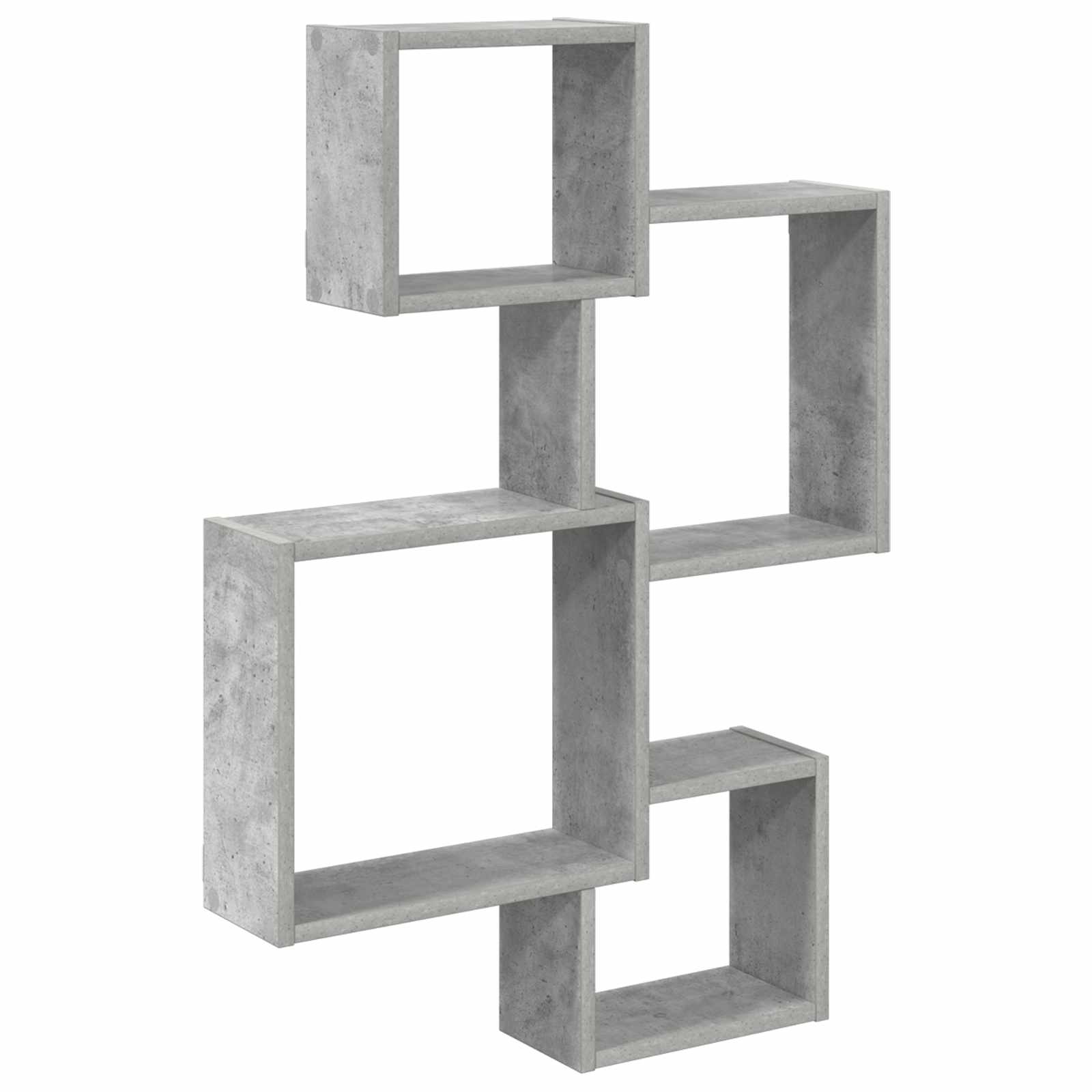Wand Cube Planken Muurmontage Betongrijs 64 x 13,5 x 91,5 cm is nu te koop bij PeponiXL, paradijselijk wonen!