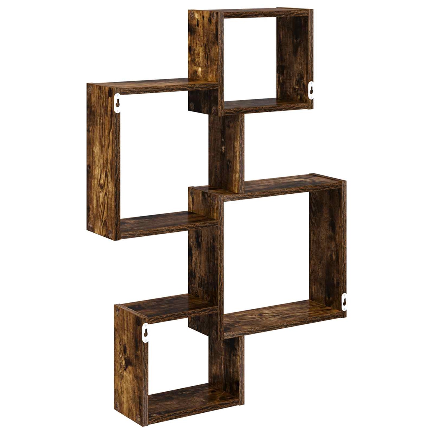 Wand Cube Planken Muurmontage Gerookt eiken 64 x 13,5 x 91,5 cm