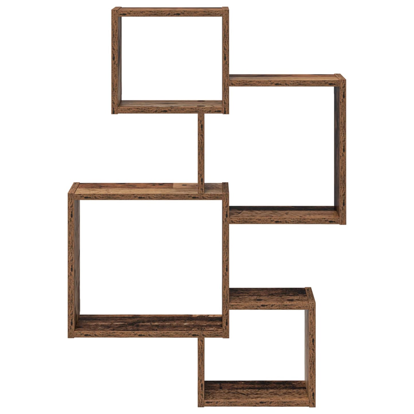 Wand Cube Planken Muurmontage Oud hout 64 x 13,5 x 91,5 cm