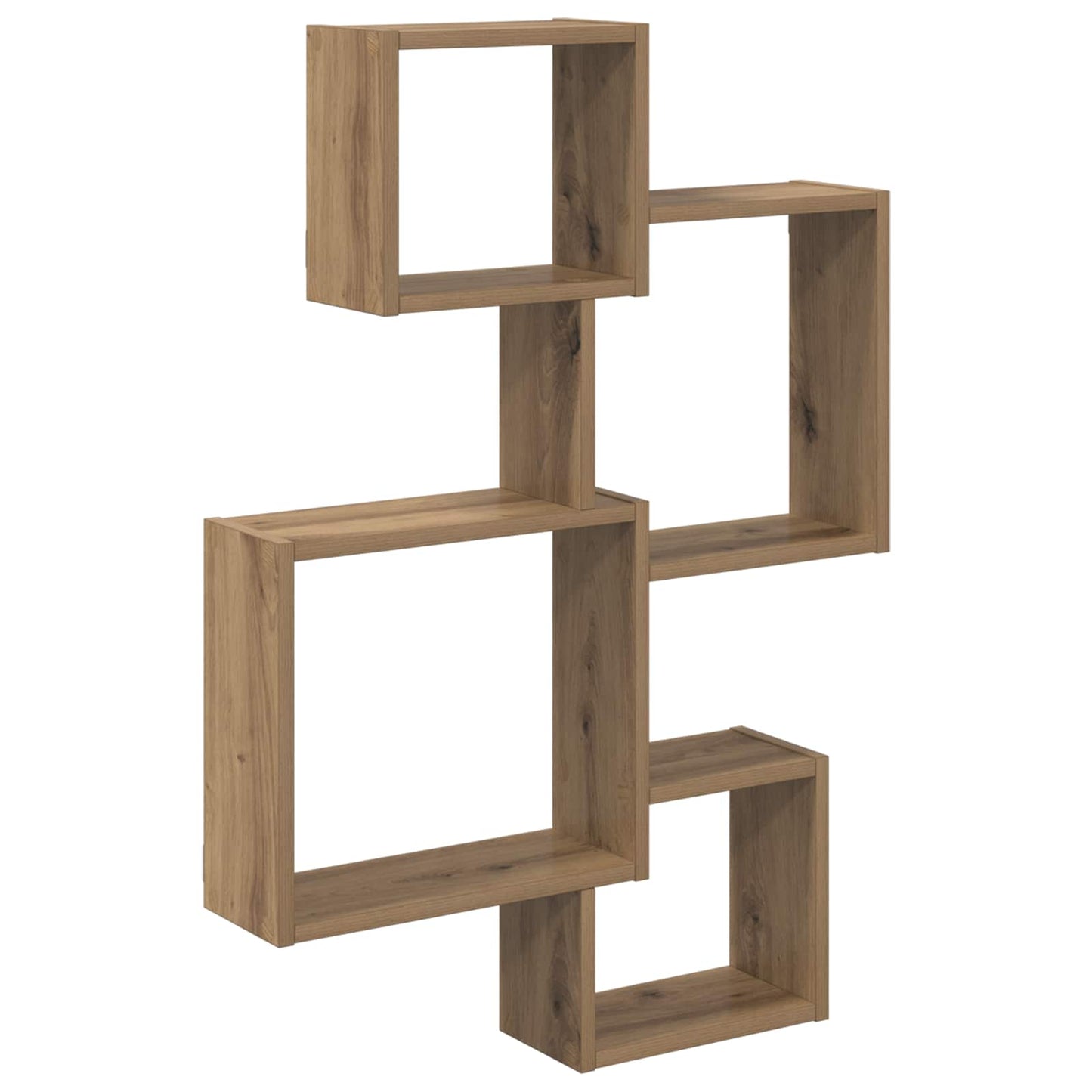 Wand Cube Planken Muurmontage Artisanaal eiken Bewerkt hout