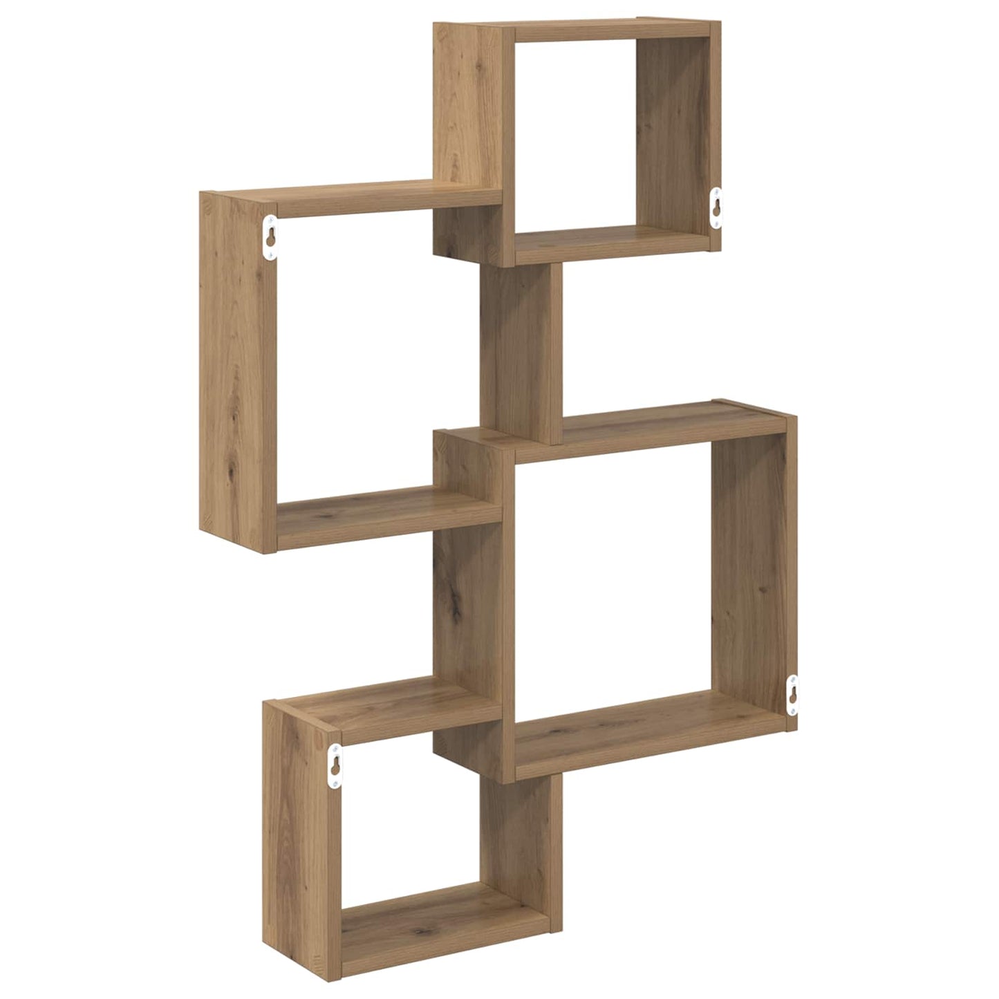Wand Cube Planken Muurmontage Artisanaal eiken Bewerkt hout