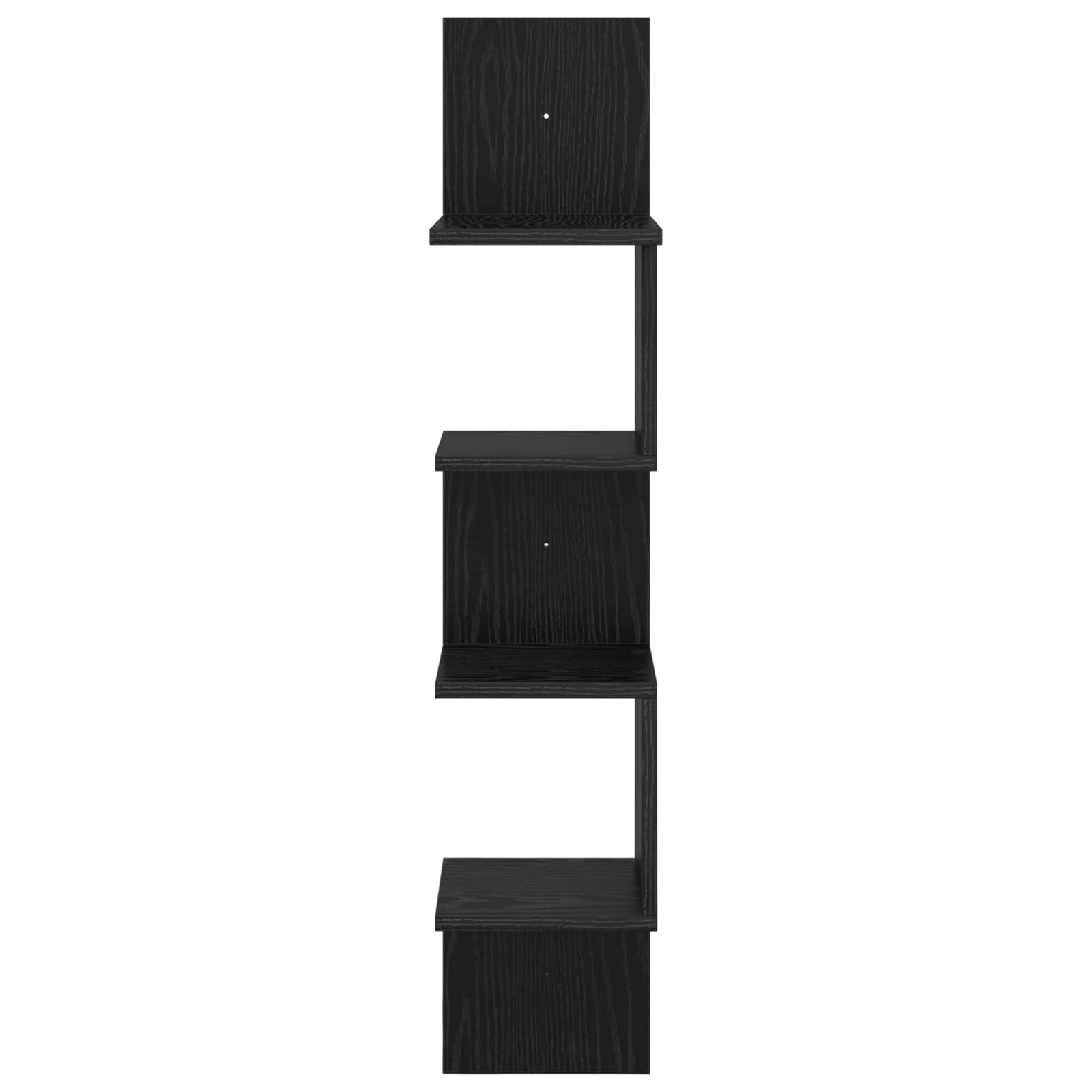Wandplank Muurmontage Zwart eiken 32 x 21 x 107 cm Bewerkt hout is nu te koop bij PeponiXL, paradijselijk wonen!