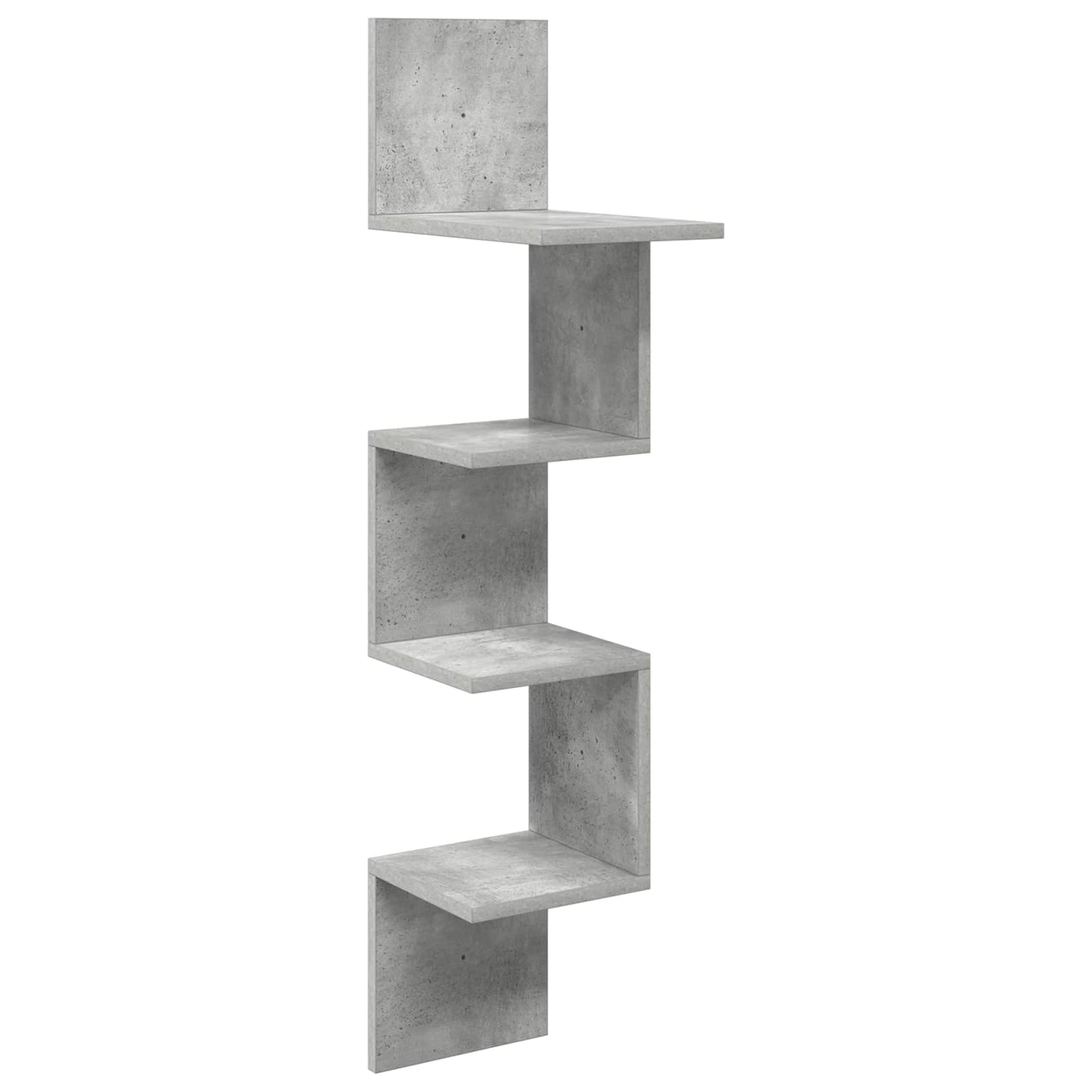 Wandplank Muurmontage Betongrijs 32 x 21 x 107 cm Bewerkt hout