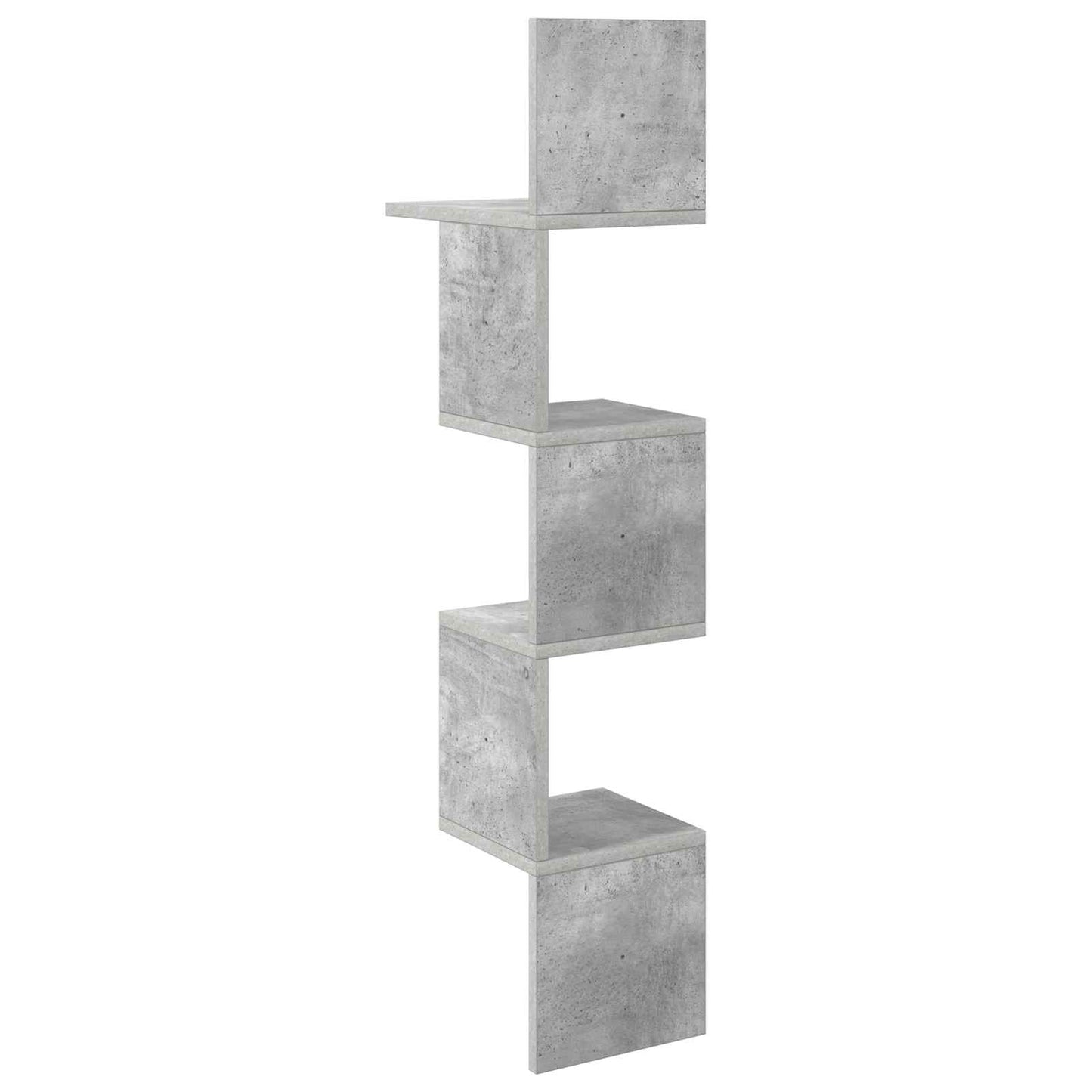Wandplank Muurmontage Betongrijs 32 x 21 x 107 cm Bewerkt hout