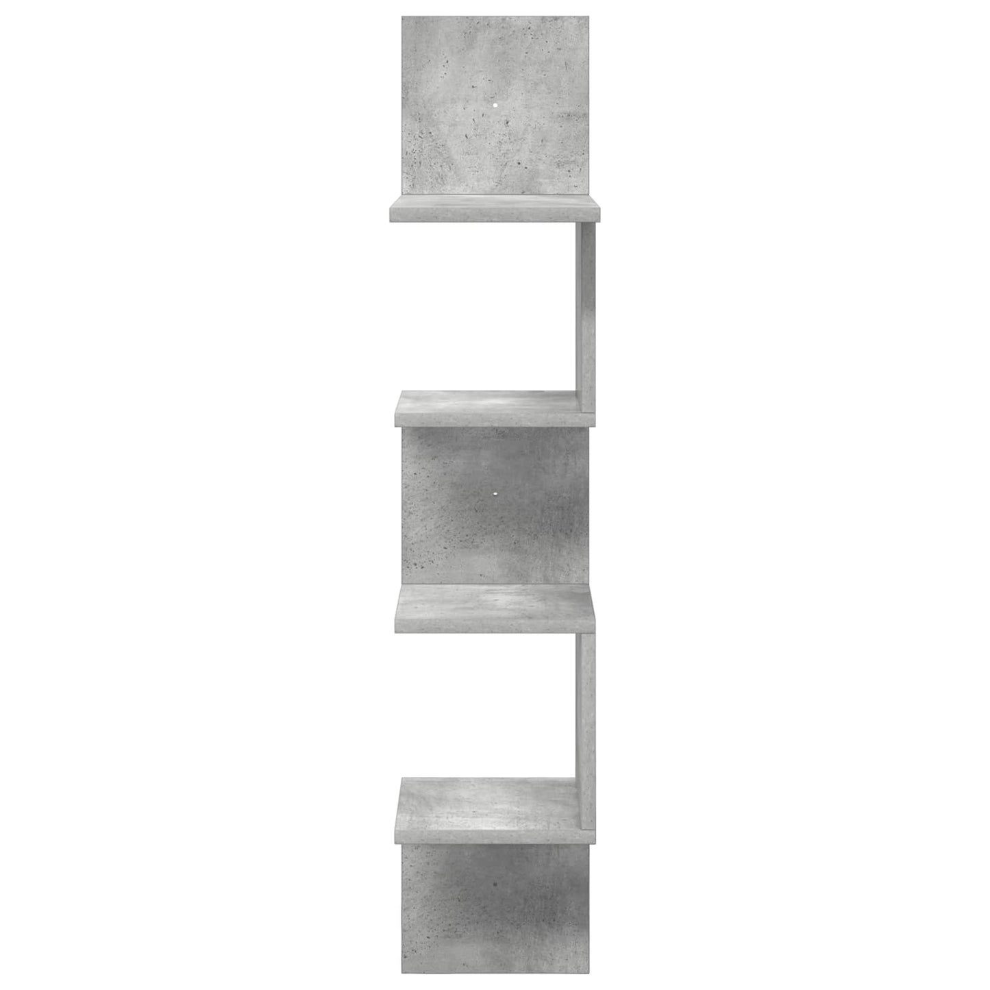 Wandplank Muurmontage Betongrijs 32 x 21 x 107 cm Bewerkt hout