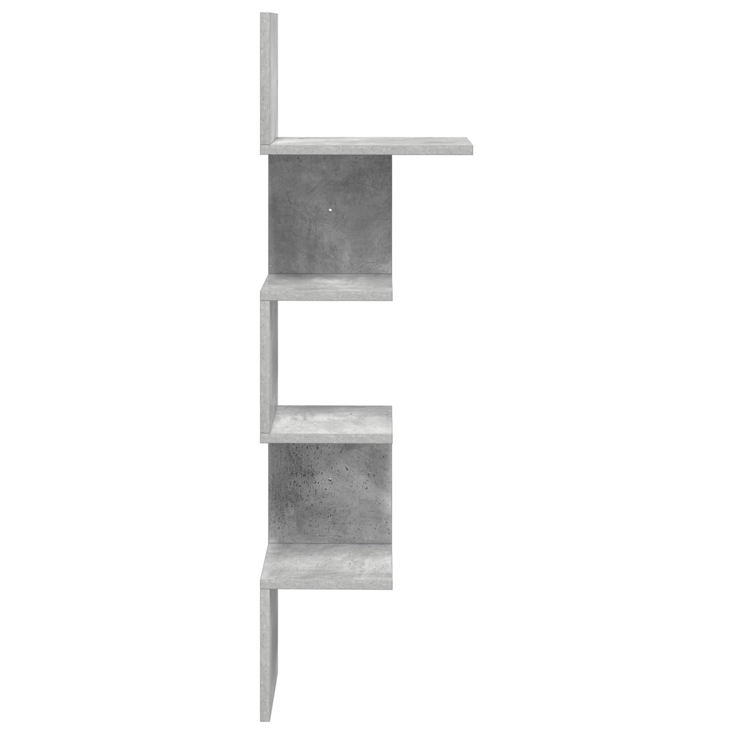 Wandplank Muurmontage Betongrijs 32 x 21 x 107 cm Bewerkt hout