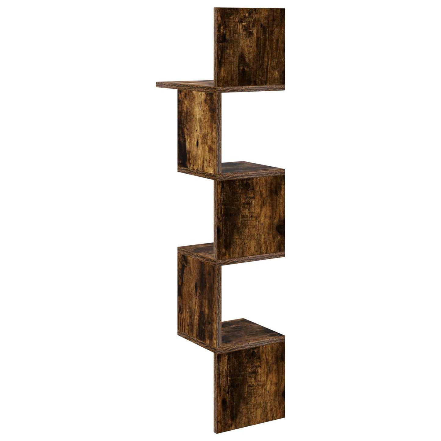 Wandplank Muurmontage Gerookt eiken 32 x 21 x 107 cm
