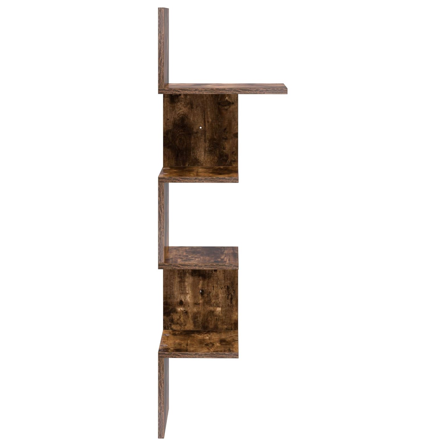 Wandplank Muurmontage Gerookt eiken 32 x 21 x 107 cm
