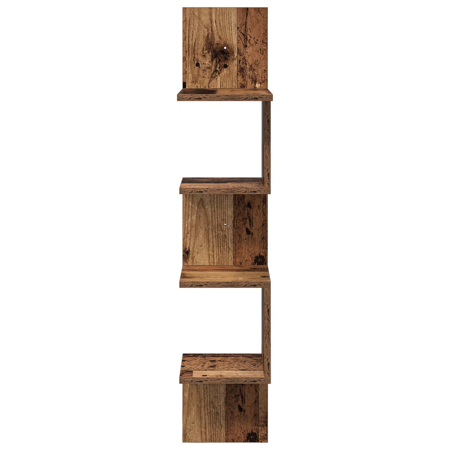 Wandplank Muurmontage Oud hout 32 x 21 x 107 cm Bewerkt hout