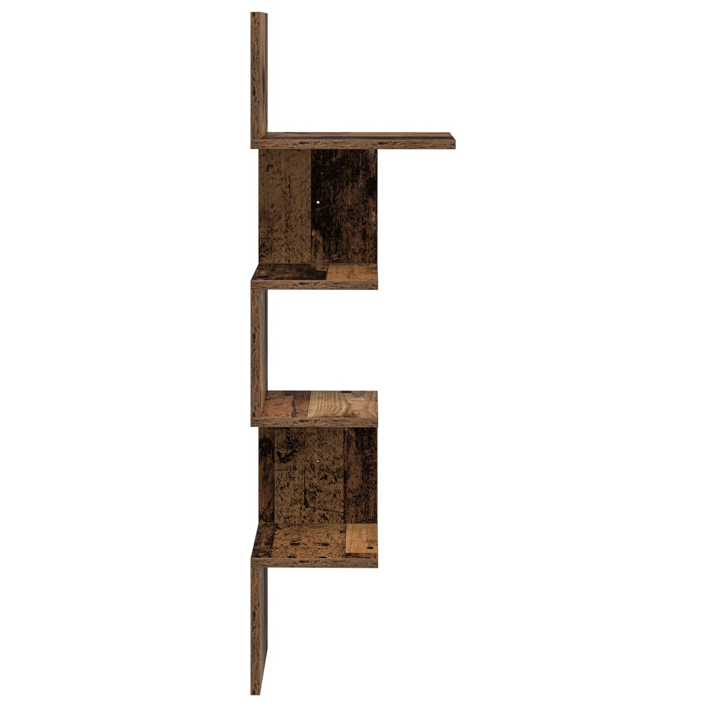 Wandplank Muurmontage Oud hout 32 x 21 x 107 cm Bewerkt hout