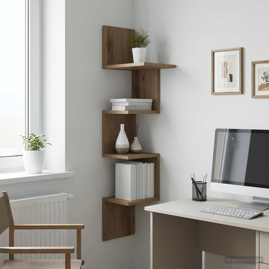 Wandplank Muurmontage Artisanaal eiken 32 x 21 x 107 cm is nu te koop bij PeponiXL, paradijselijk wonen!