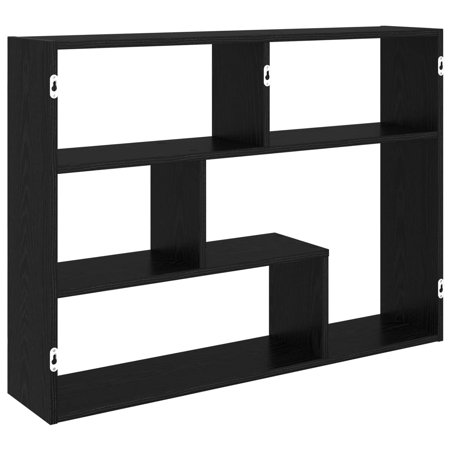 Wandplank Muurmontage Zwart eiken 95 x 20 x 69,5 cm