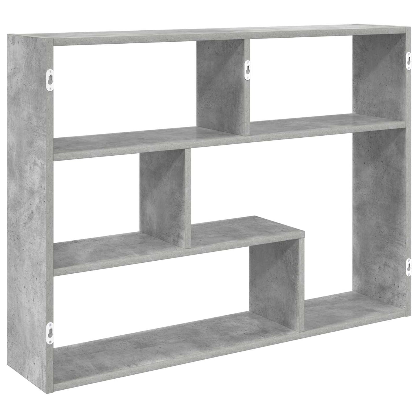 Wandplank Muurmontage Betongrijs 95 x 20 x 69,5 cm Bewerkt hout